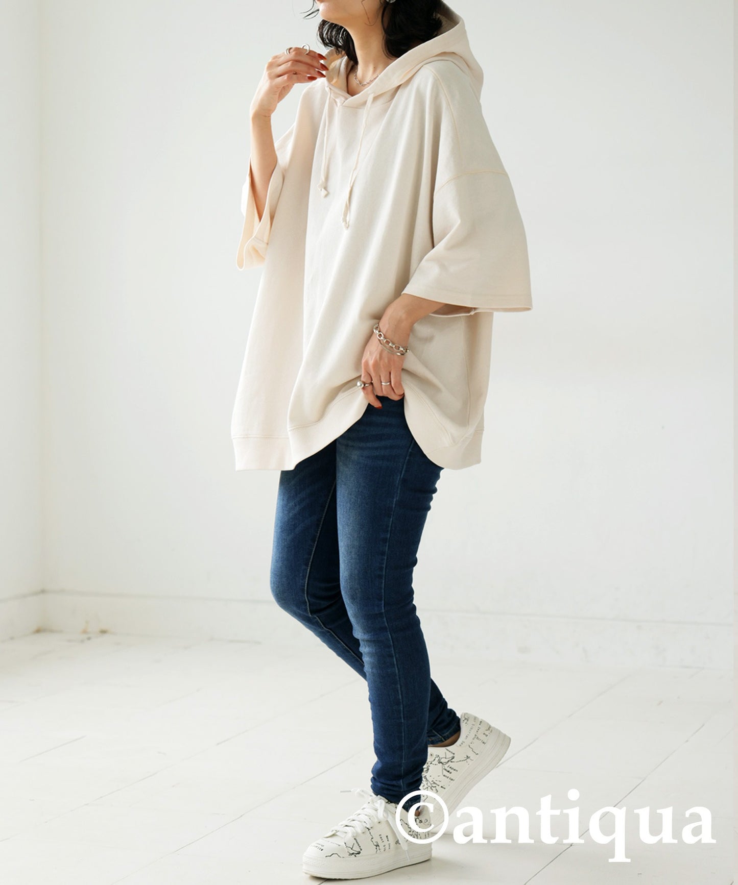 Pile Fabric Hoodie Pullover Ladies