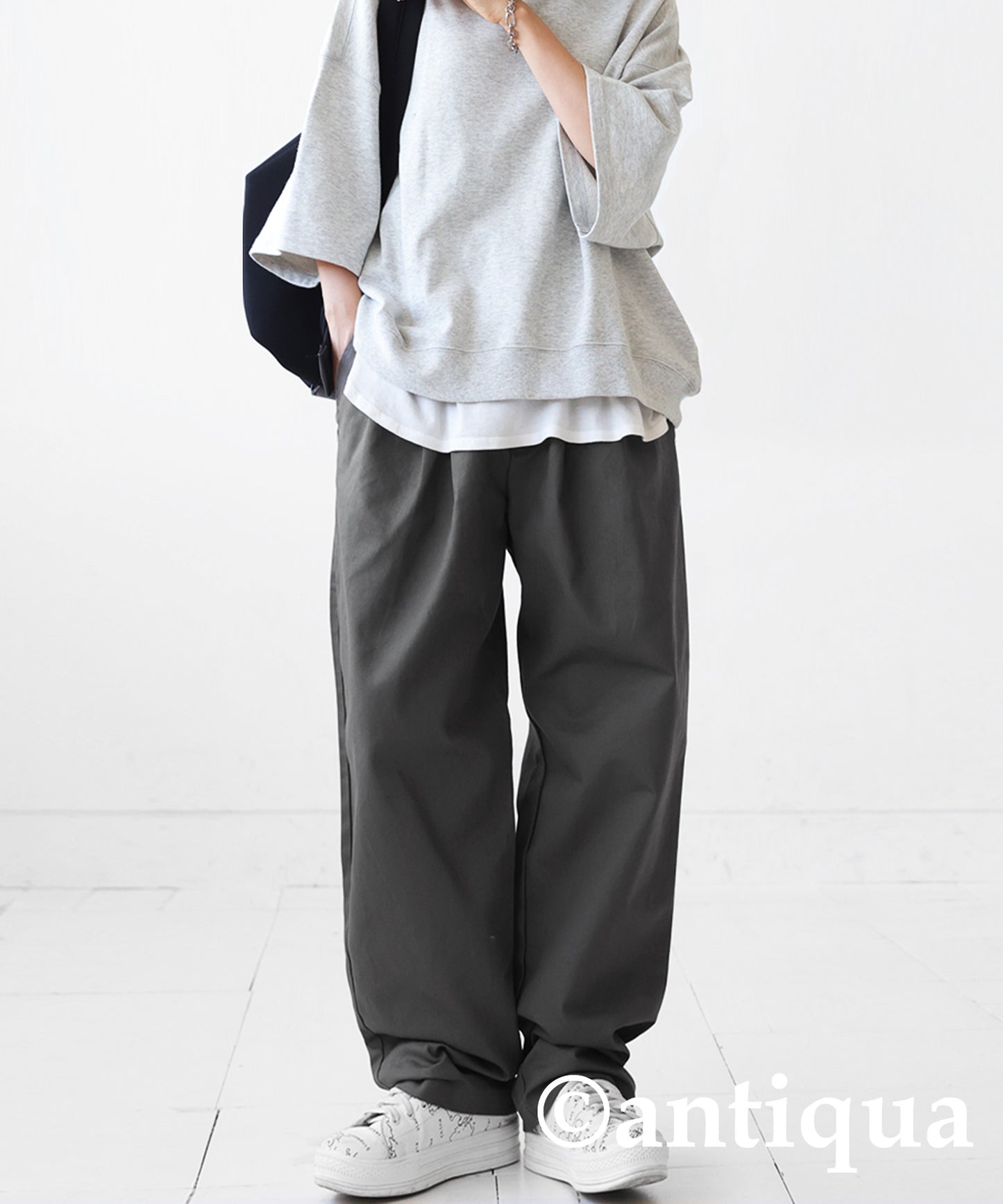 Ladies tapered full-length pants