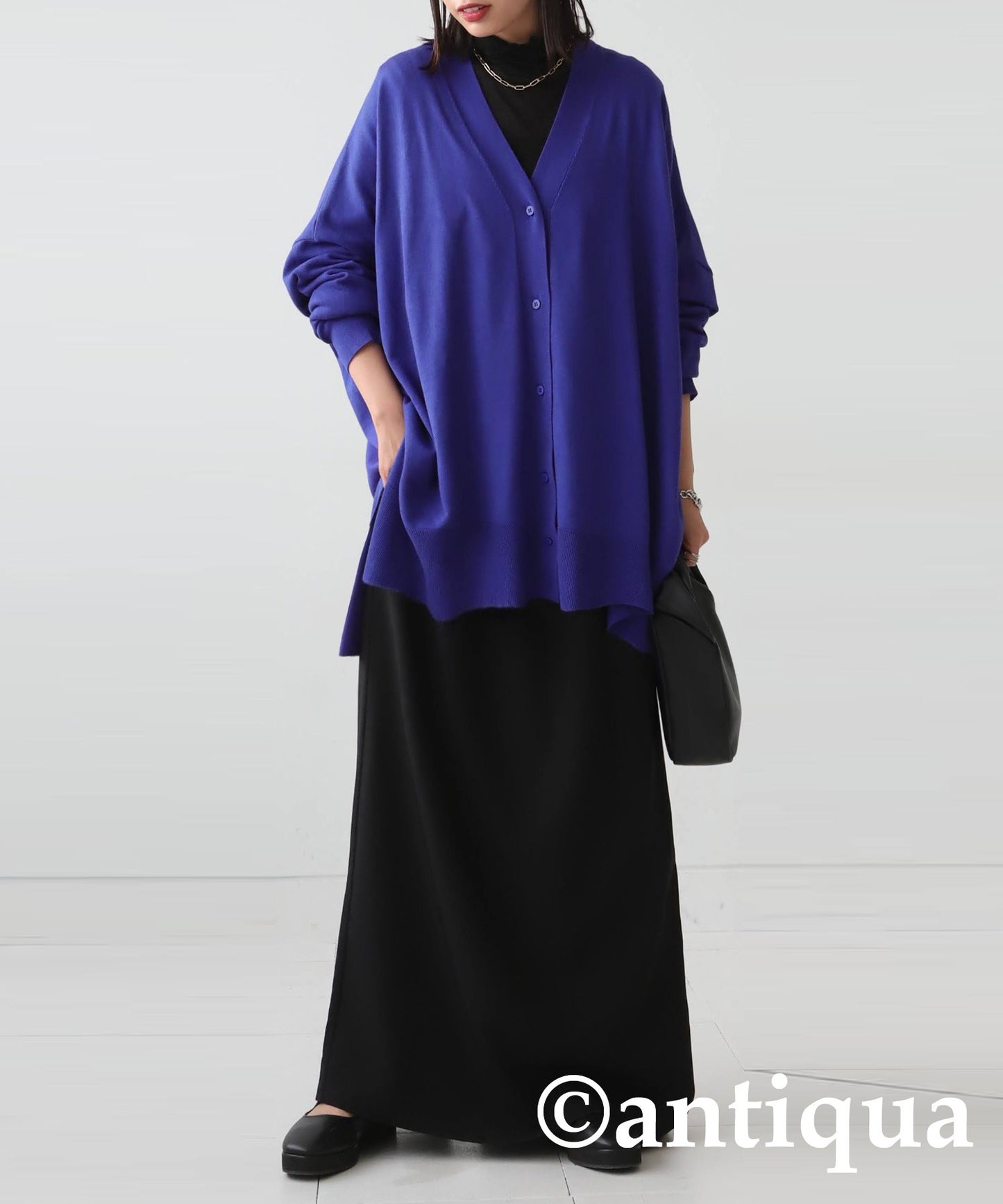 Function Material Wide Cardigan Ladies Tops