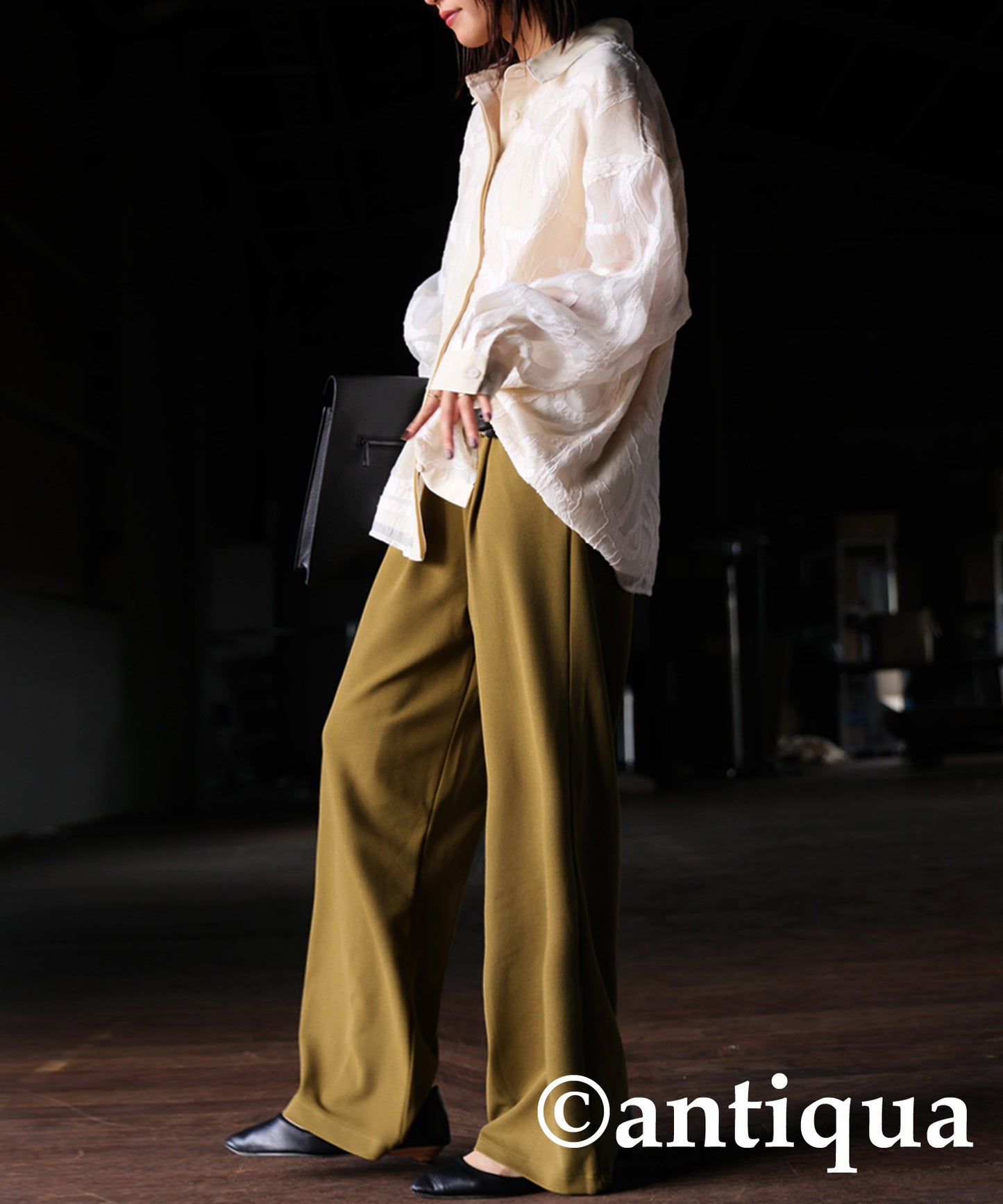 Georgette fabric Straight Pants Ladies