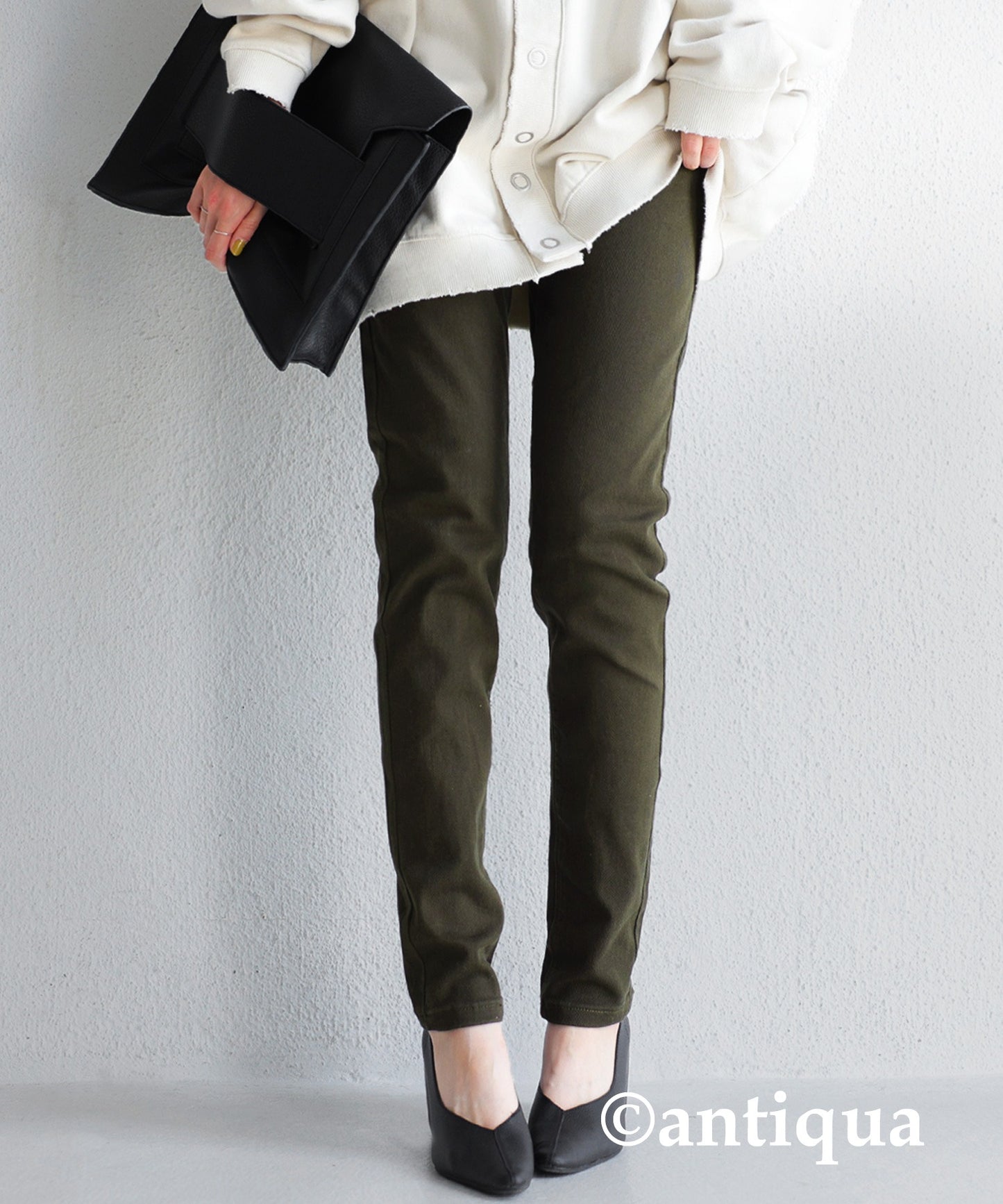 Skinny stretch Ladies pants color pants