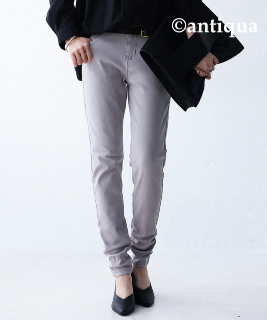 Skinny stretch Ladies pants color pants