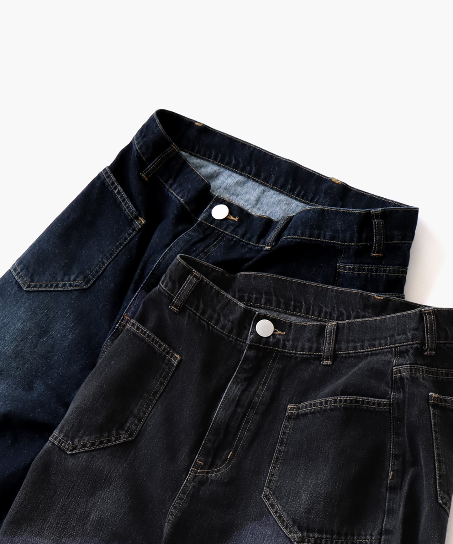 Wide denim pants Men's