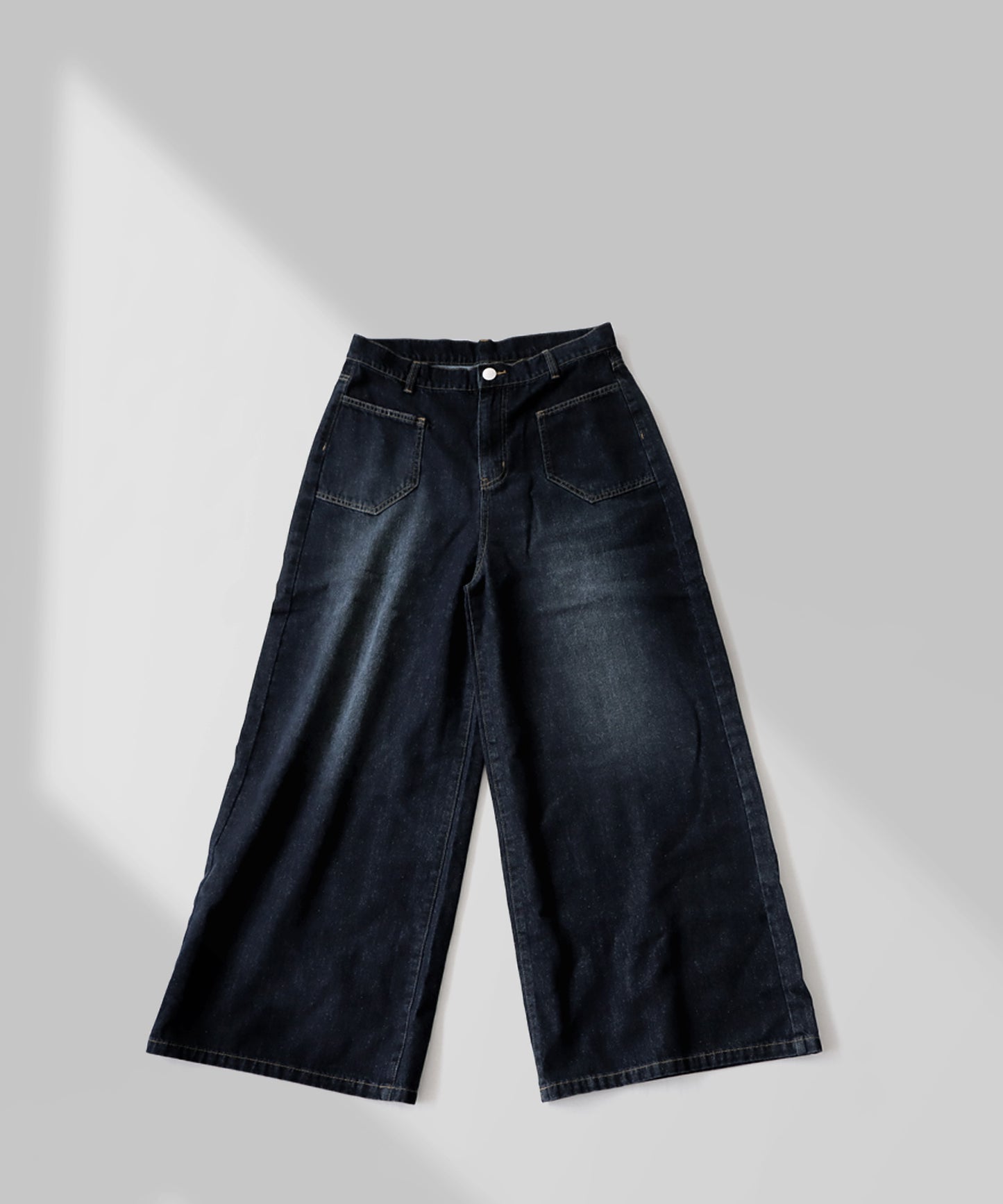 Wide denim pants Men's