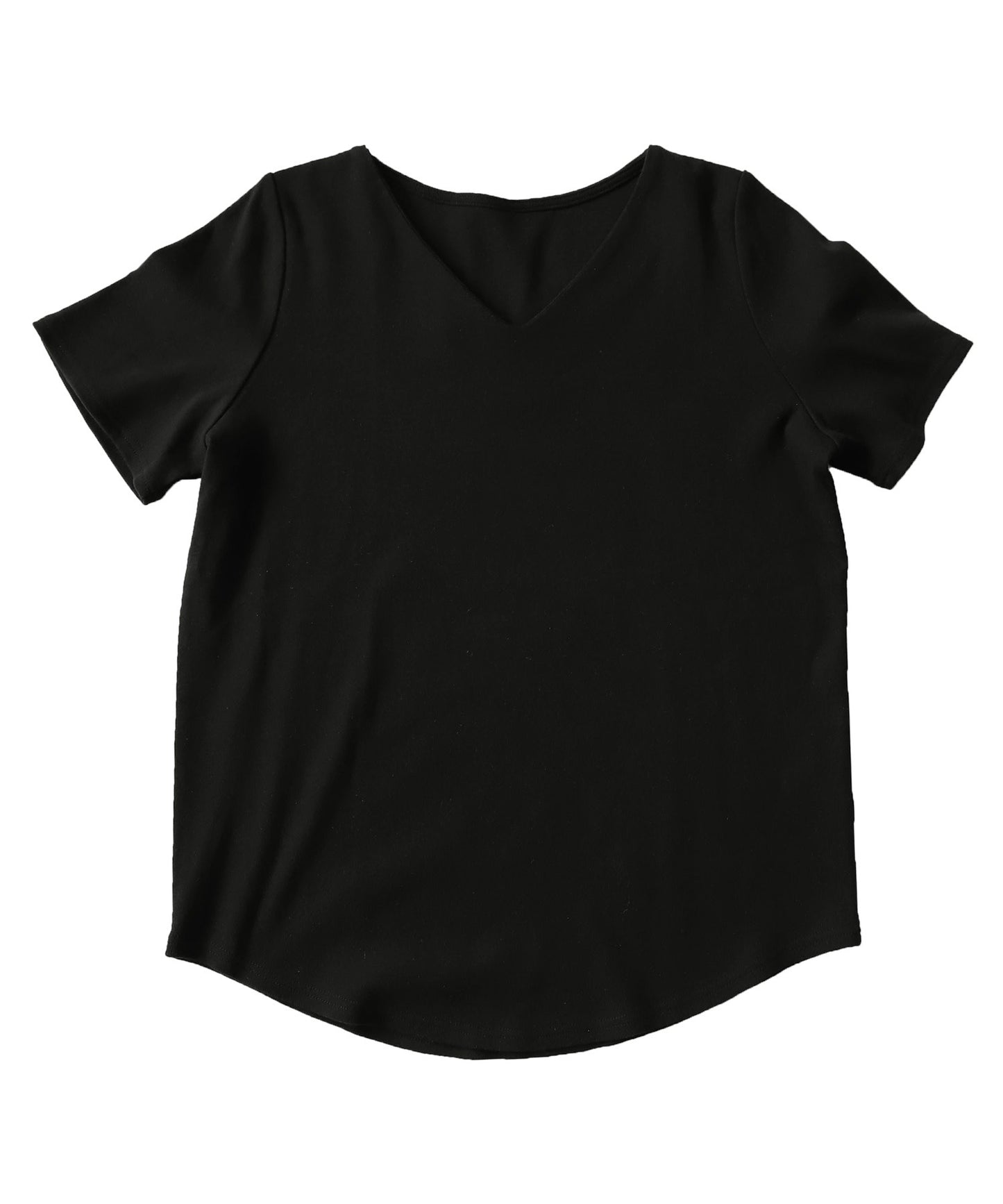 V neck Ladies short sleeve T -shirt Cotton