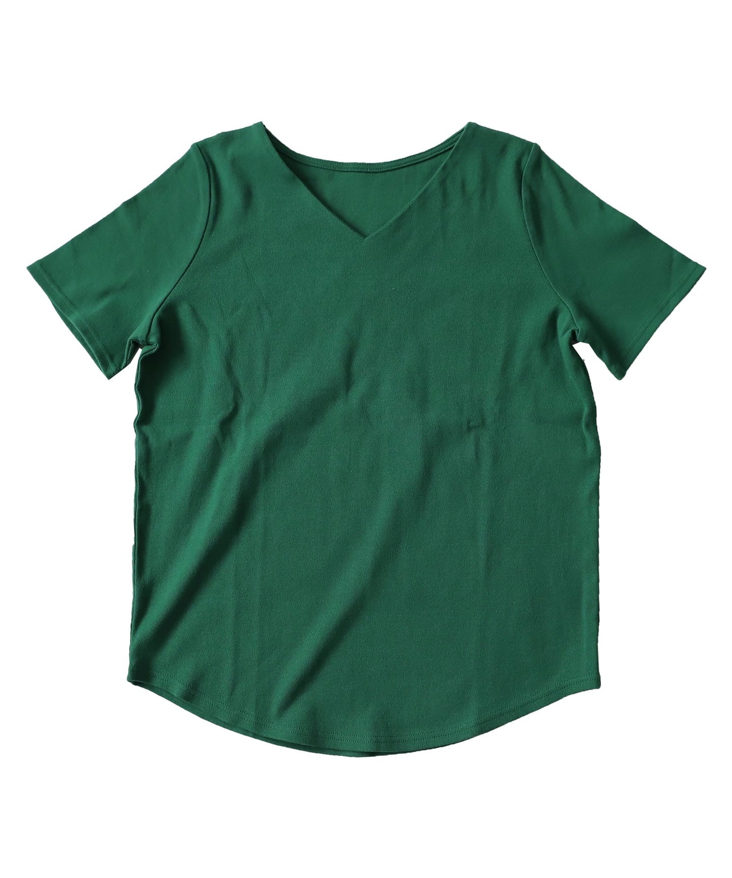 V neck Ladies short sleeve T -shirt Cotton