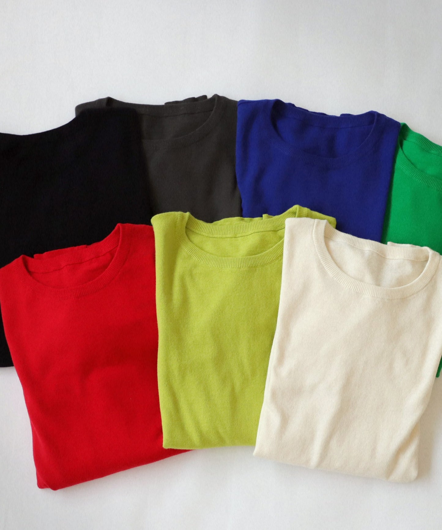 Crew neck plain knitting Ladies Tops Sweater