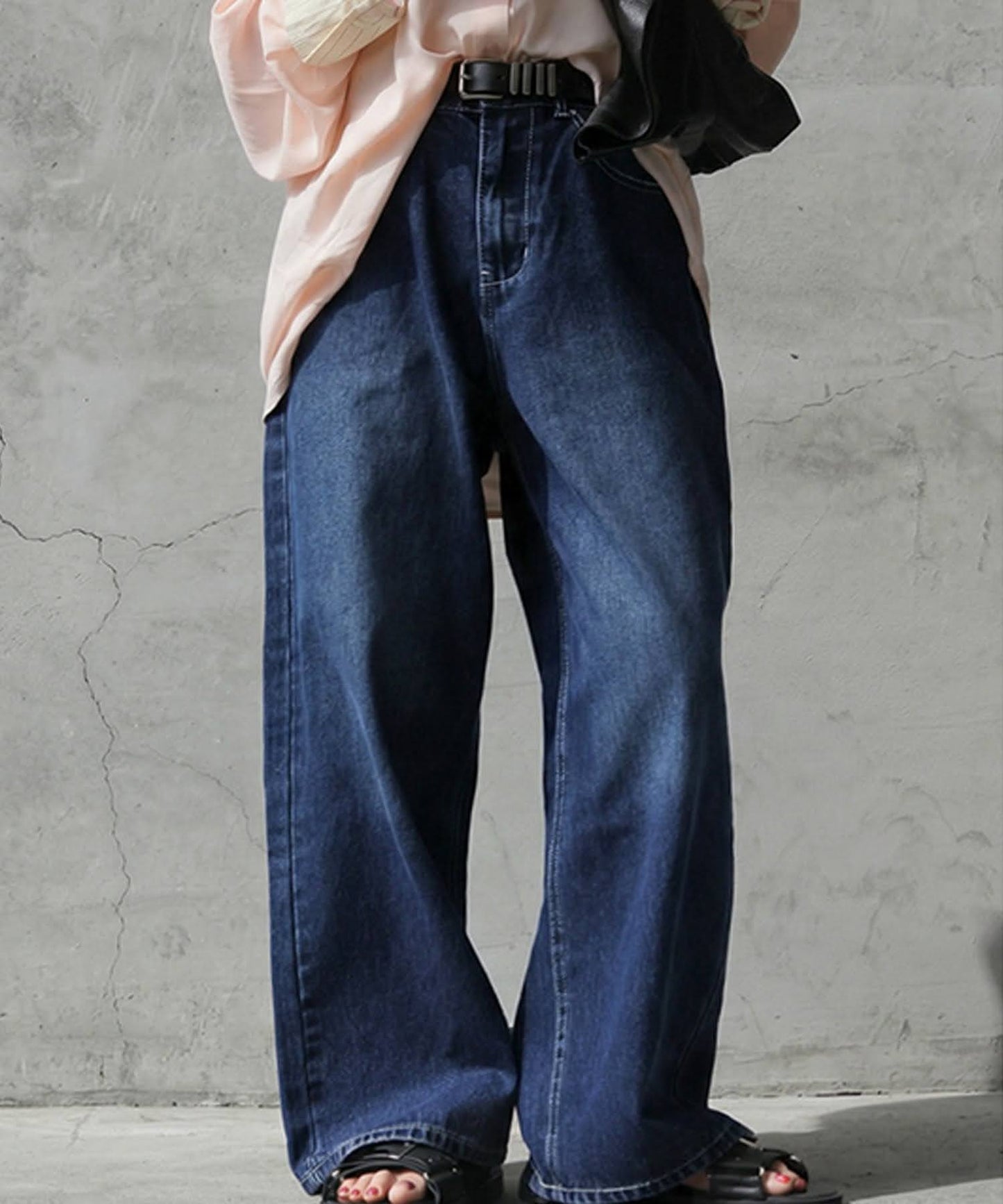 Wide Denim Pants Ladies