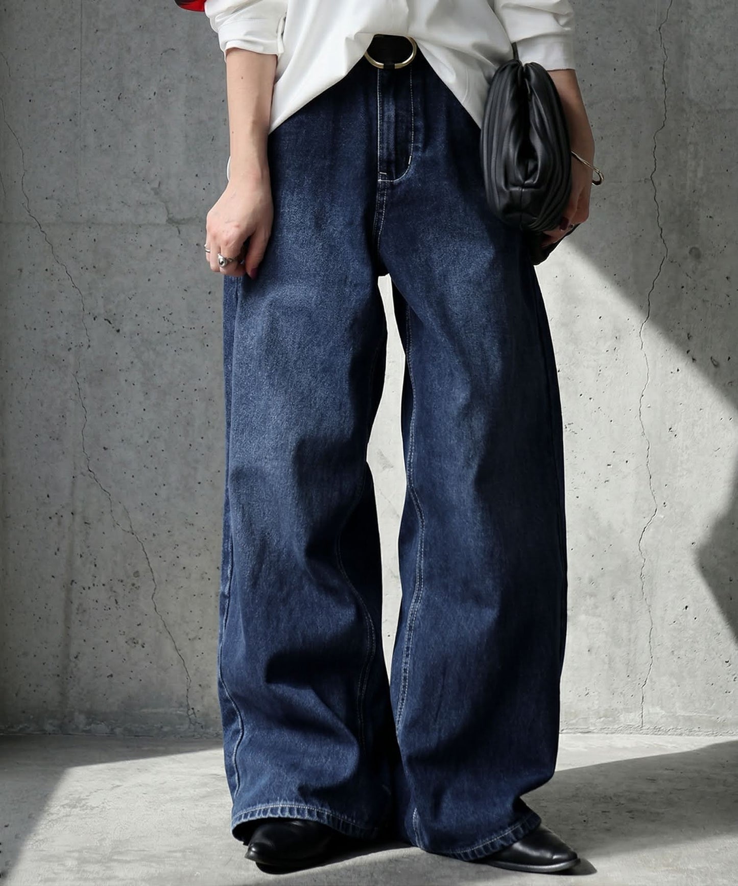 Wide Denim Pants Ladies