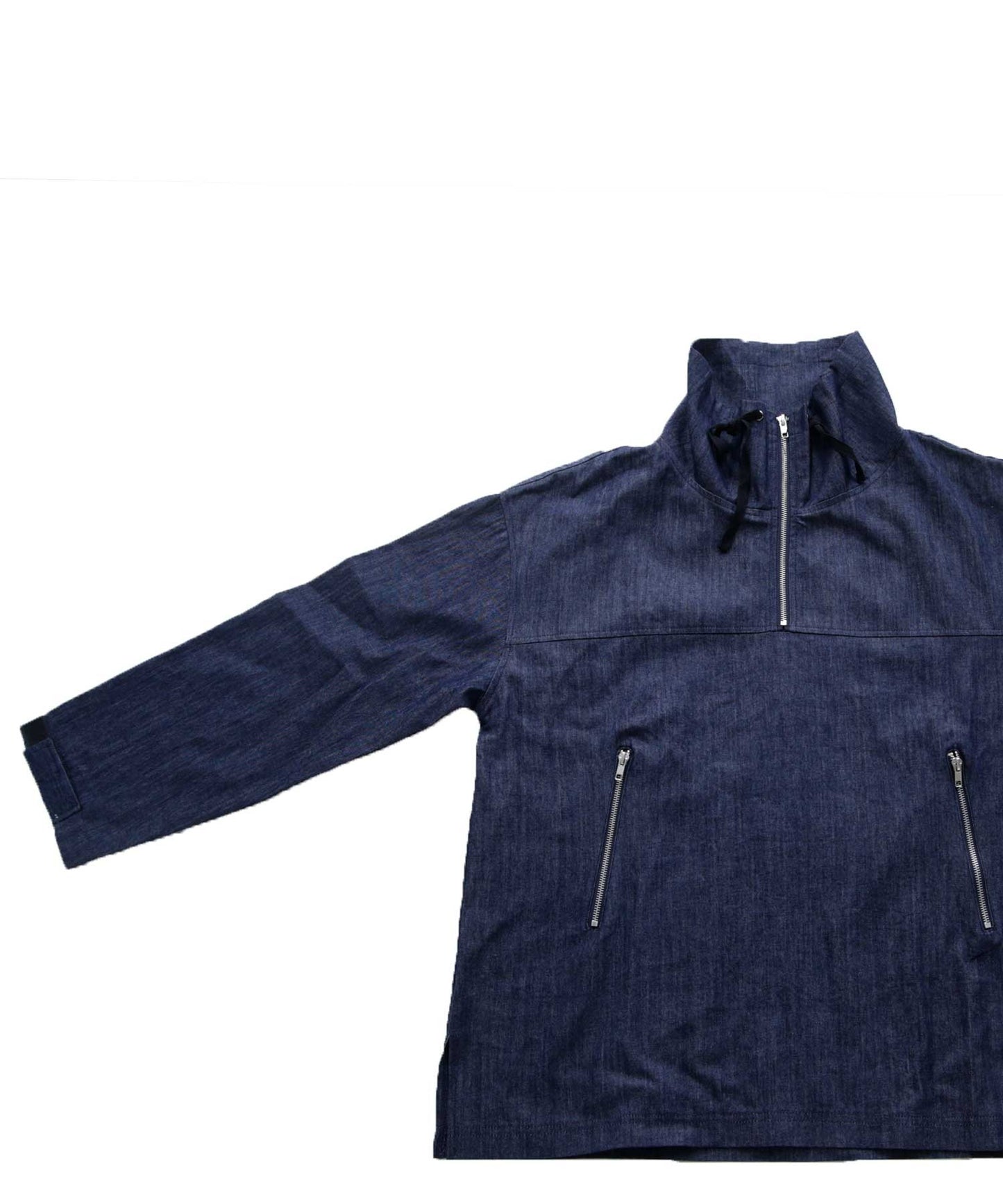 Men's Denim half zip pullover