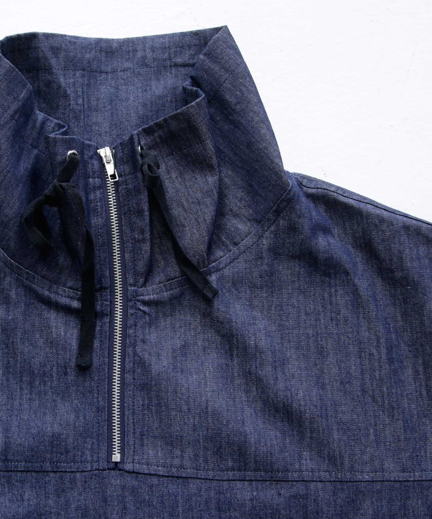 Men's Denim half zip pullover