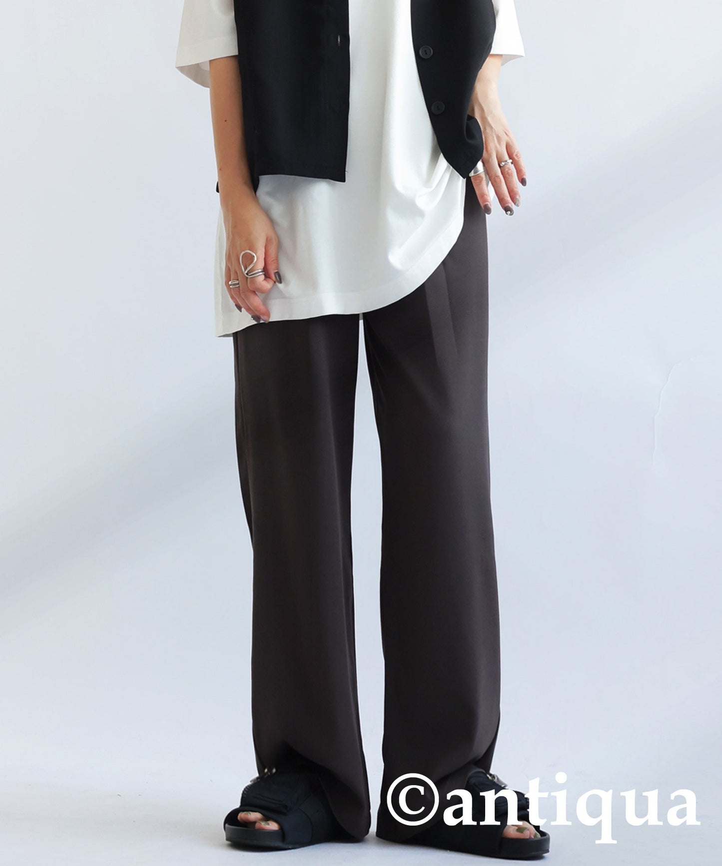 Georgette fabric Straight Pants Ladies