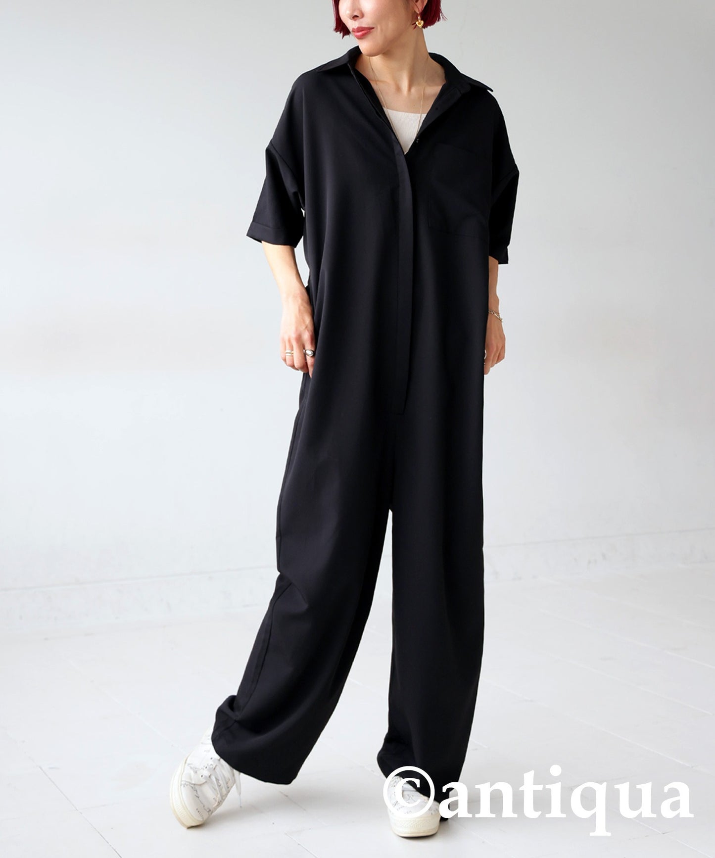 Short -Sleeved Jumpsuit Ladies