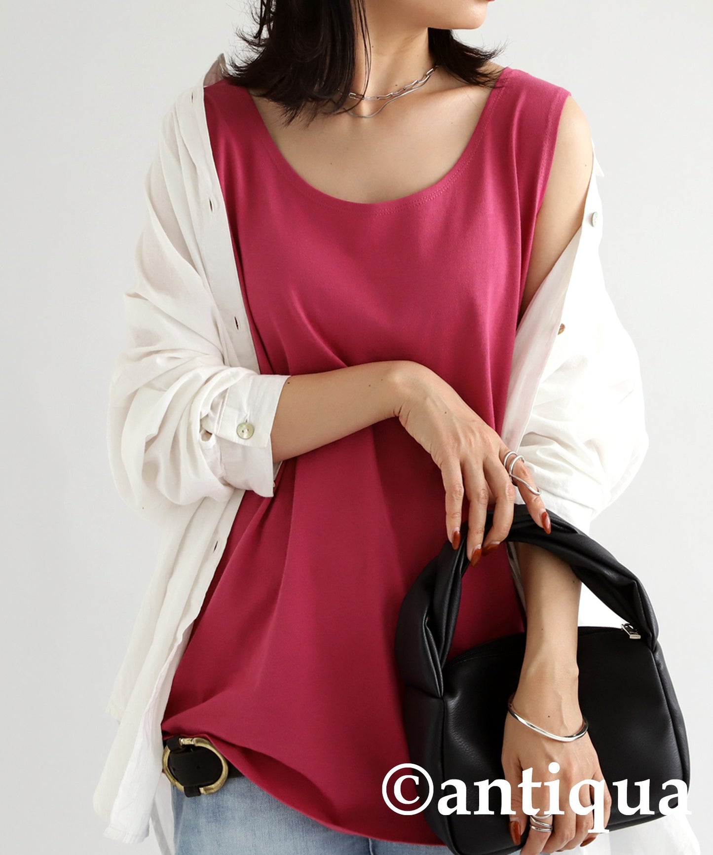 100% Cotton Round Tank Top Ladies