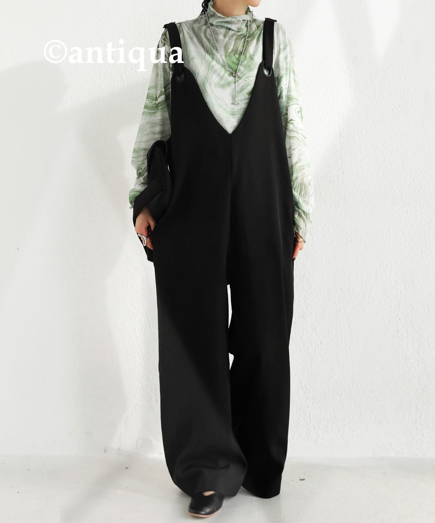 Ladies Salopette mode wide pants