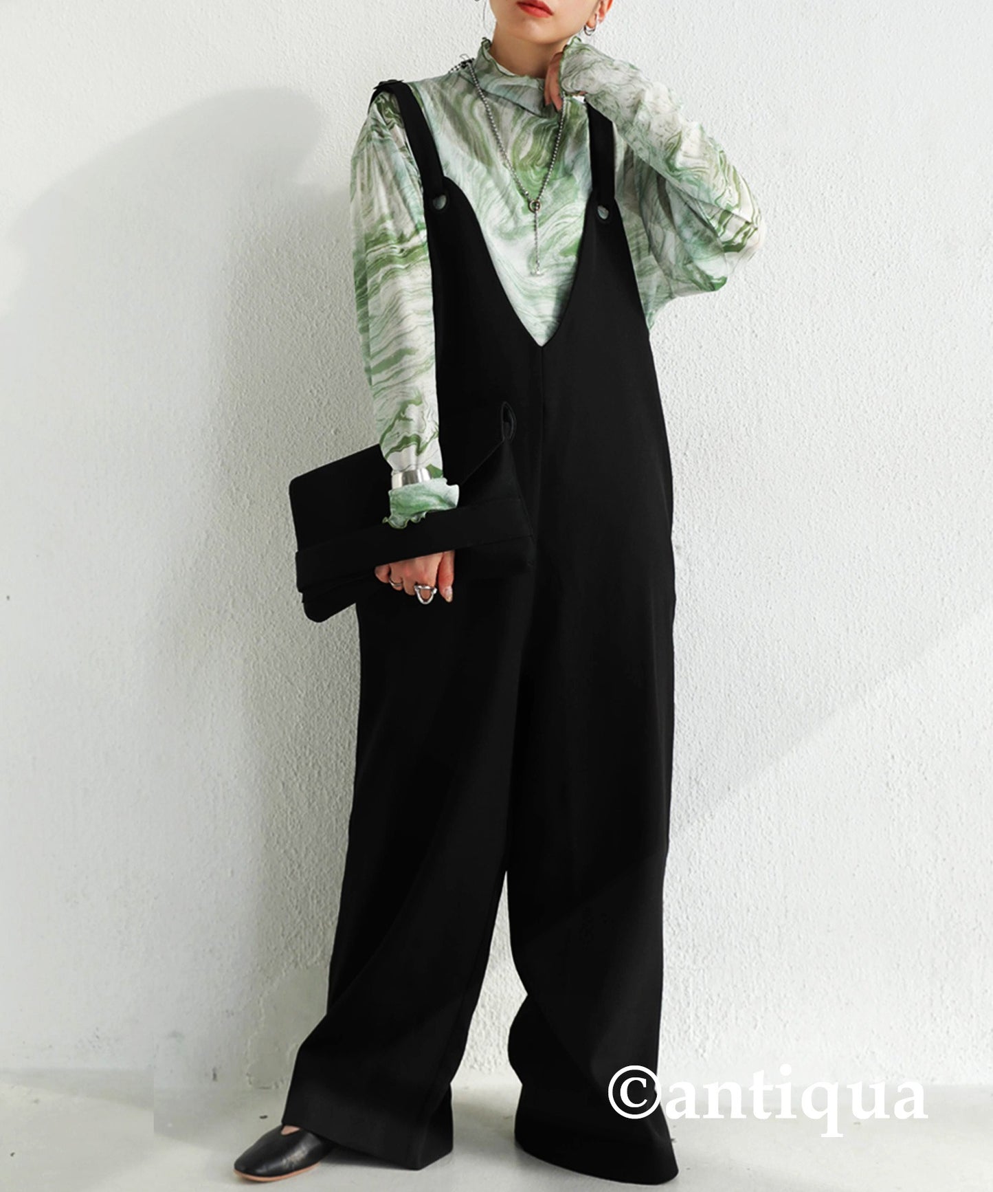 Ladies Salopette mode wide pants