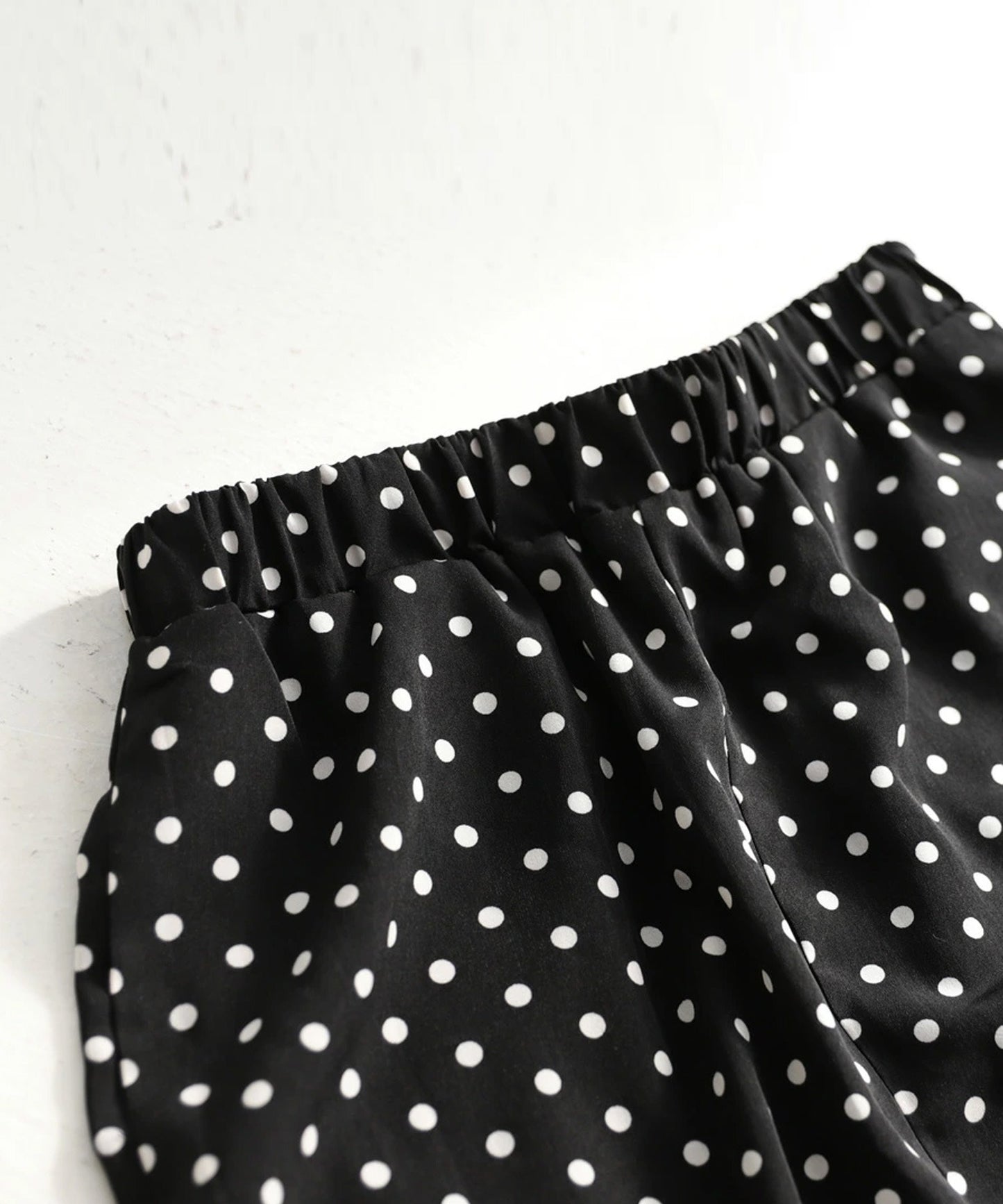 Dot pattern wide pants Ladies