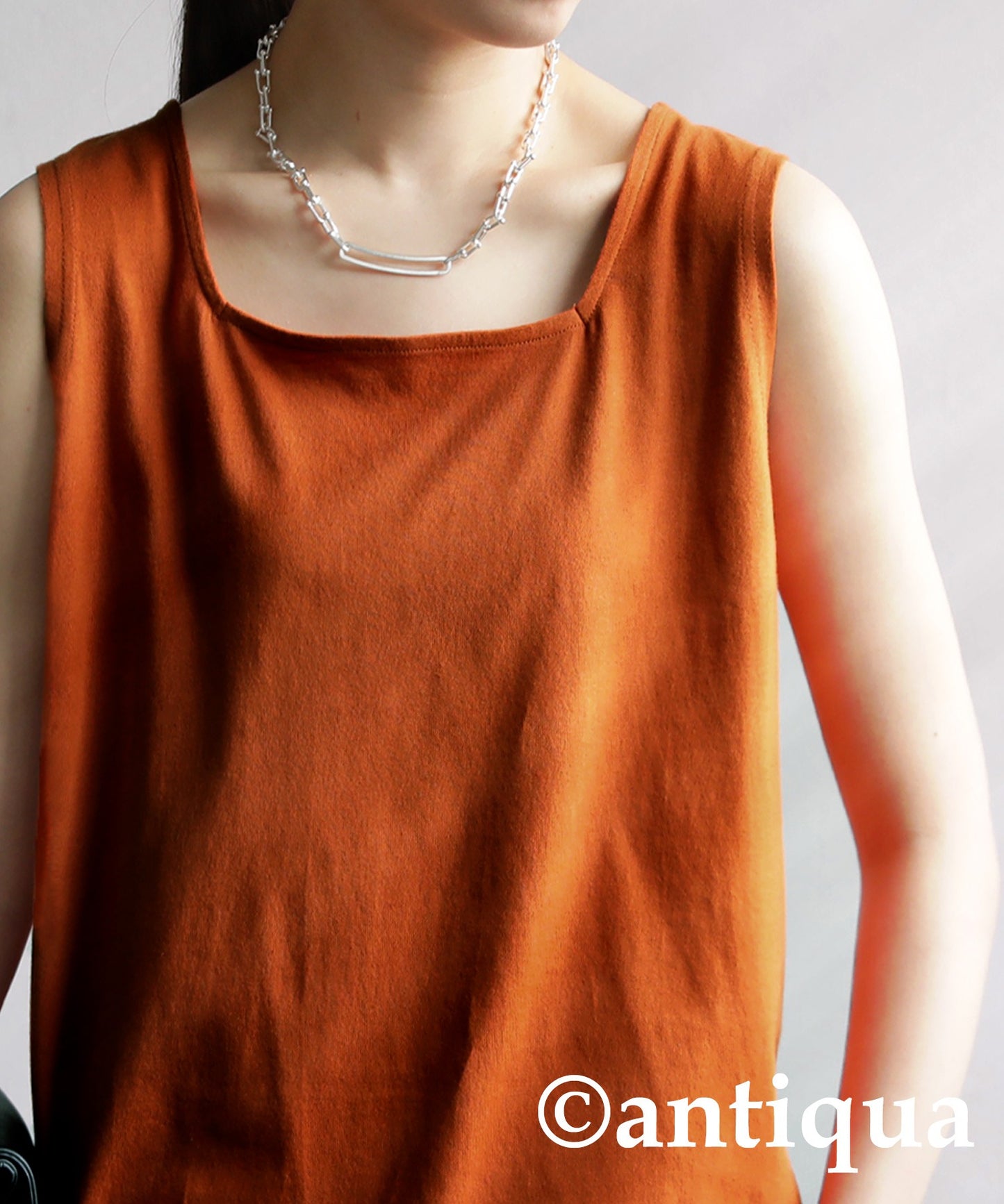 Square neck Ladies tank top cotton