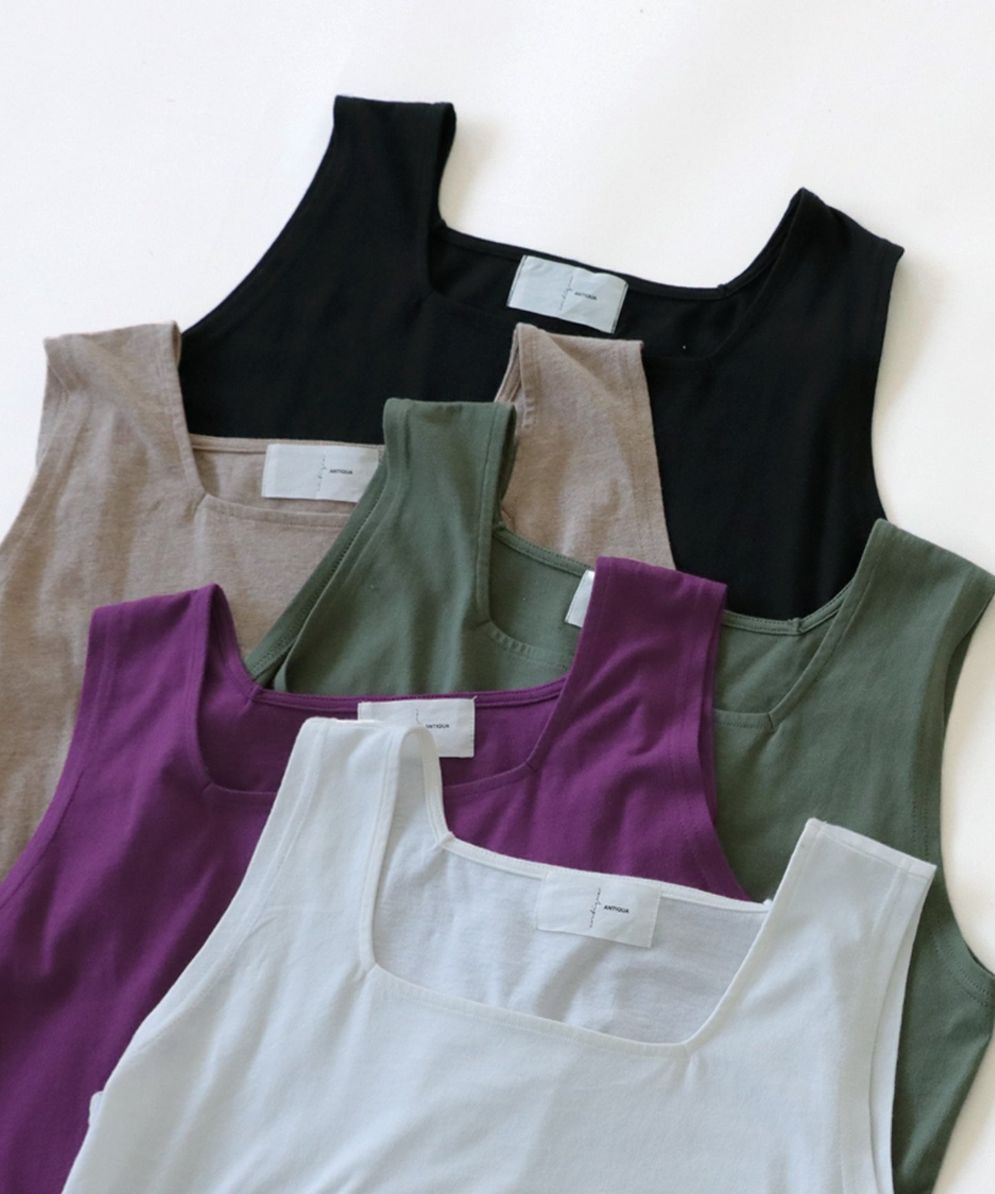 Square neck Ladies tank top cotton