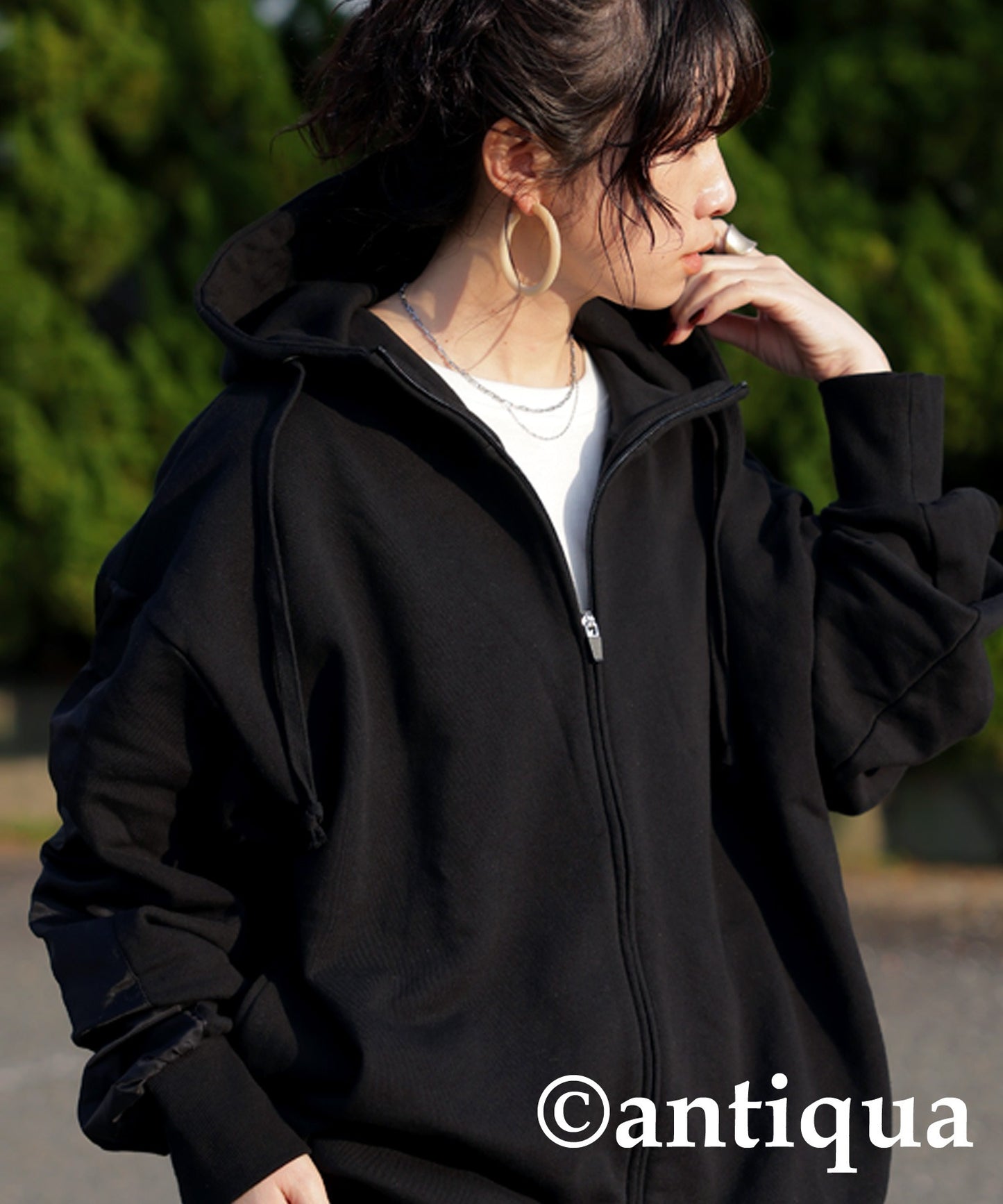 Nylon Line Hoodie Ladies