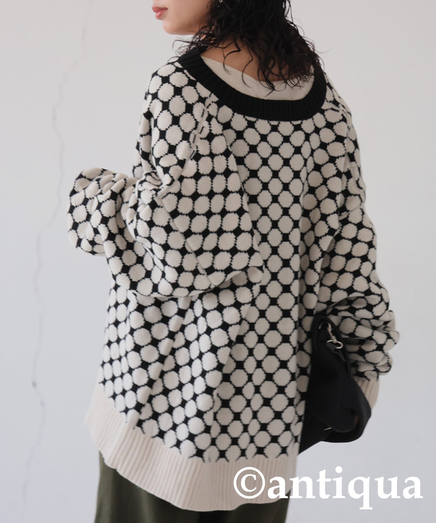 Retro Dot Cardigan Ladies