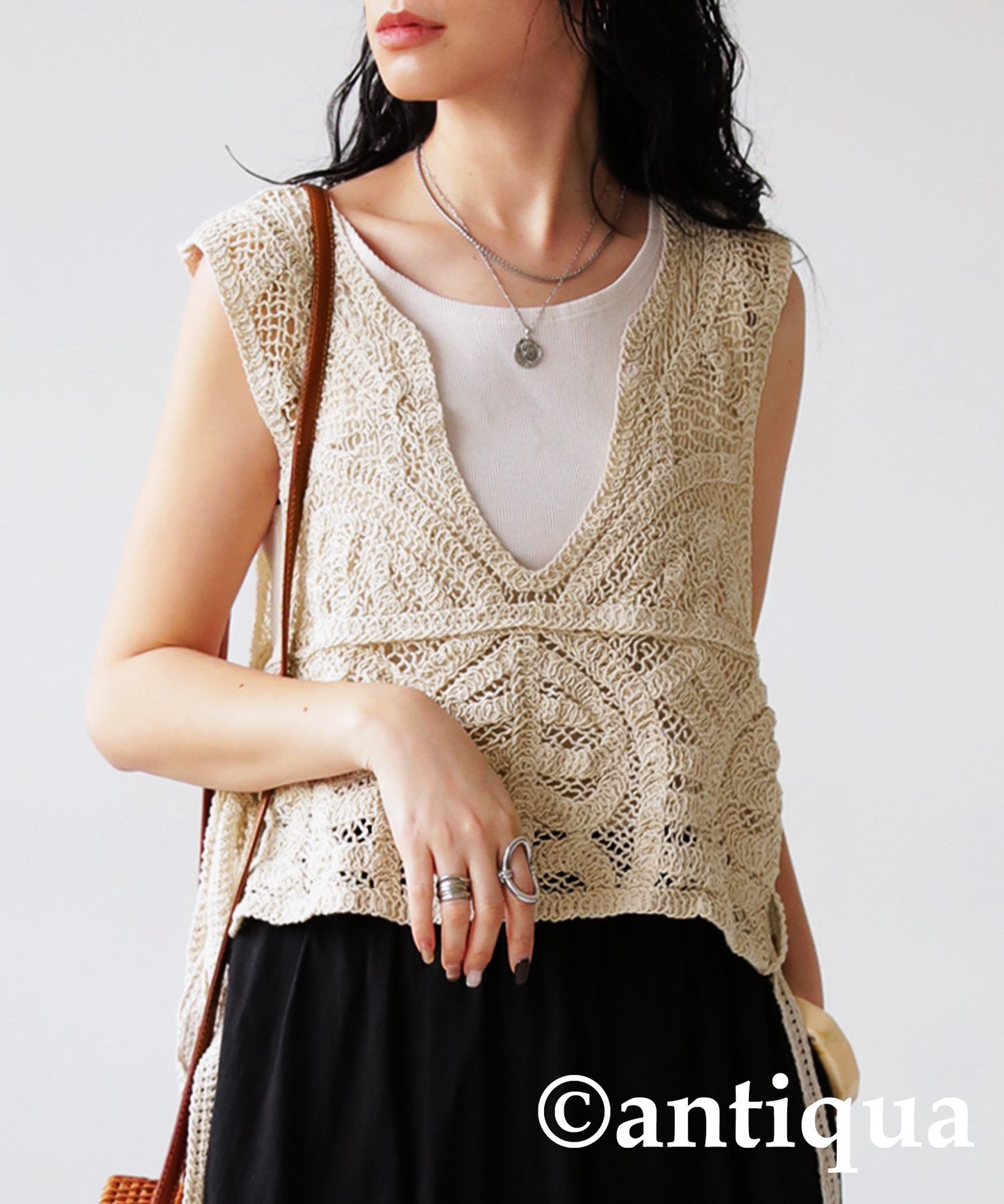 Crochenit Vest Ladies Tops Cotton 100%