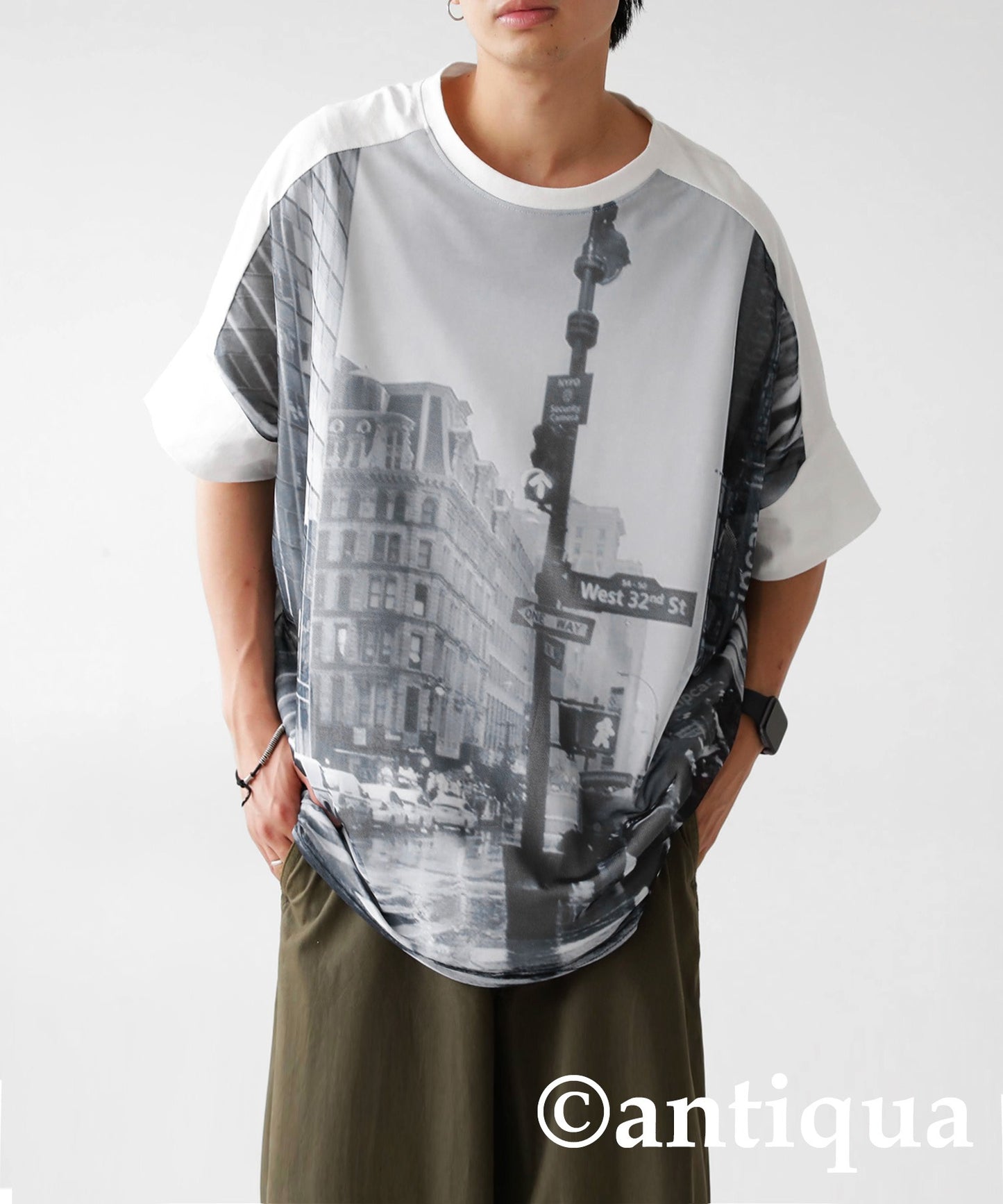 Digital Photo Print Dolman T-Shirt Men’s