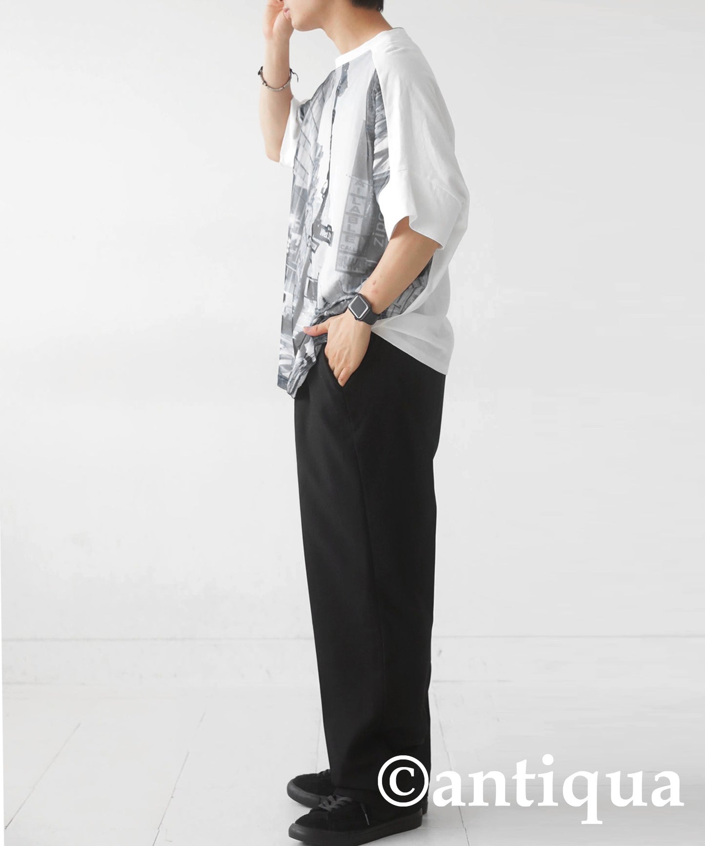 Digital Photo Print Dolman T-Shirt Men’s