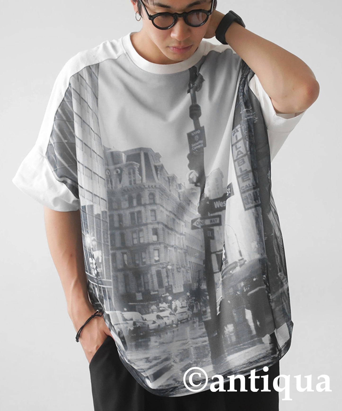 Digital Photo Print Dolman T-Shirt Men’s