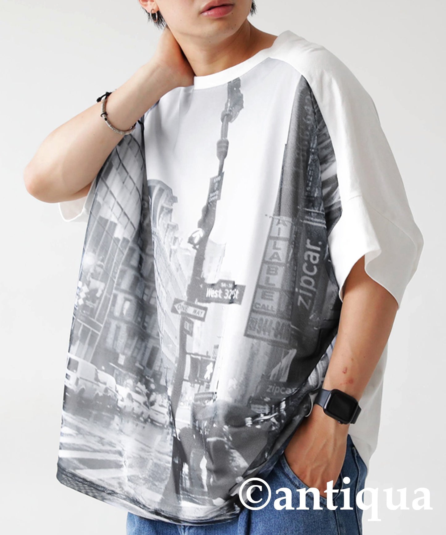 Digital Photo Print Dolman T-Shirt Men’s
