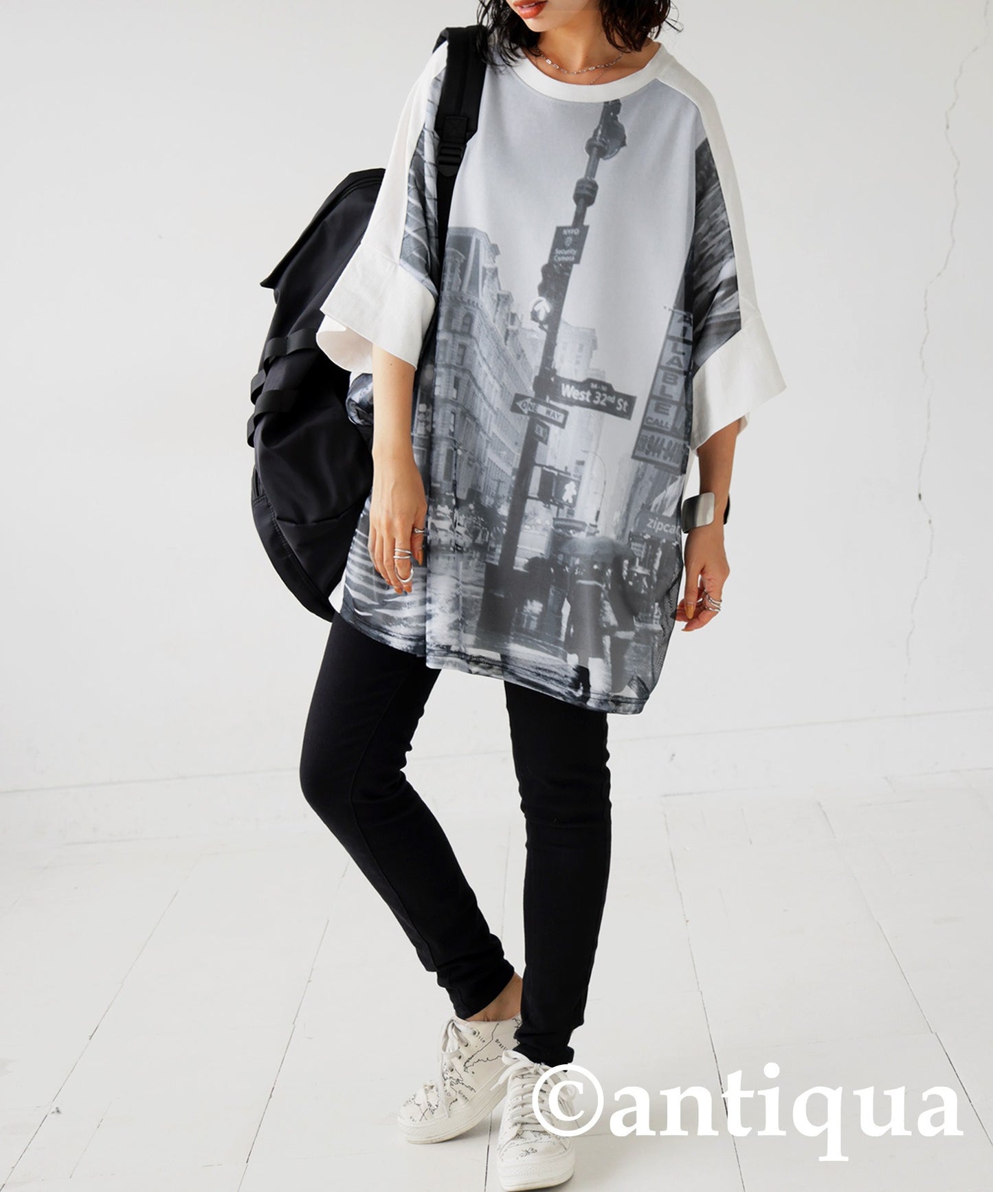 Digital Photo Print Dolman T-Shirt Ladies
