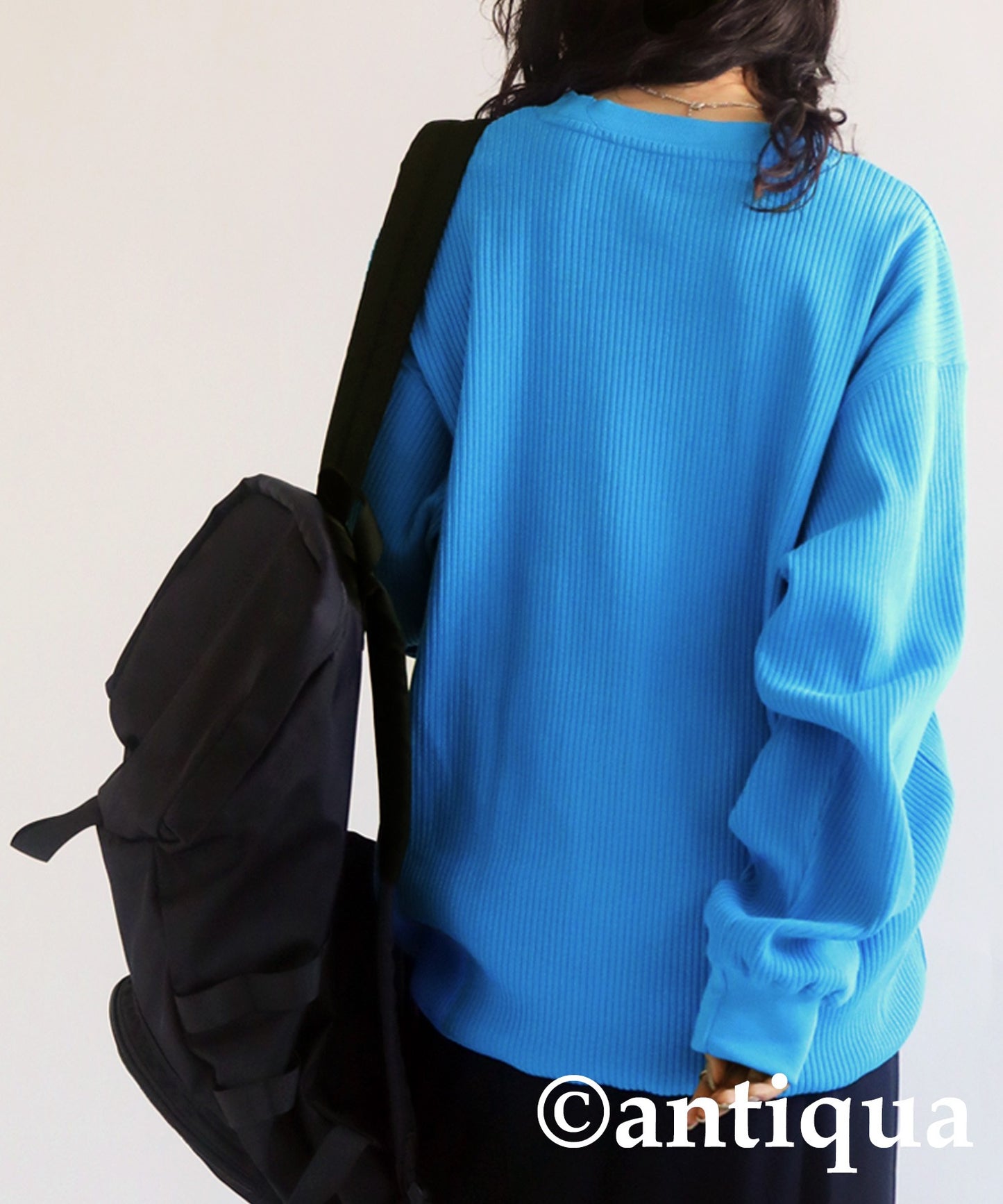 100%cotton rib pullover Ladies