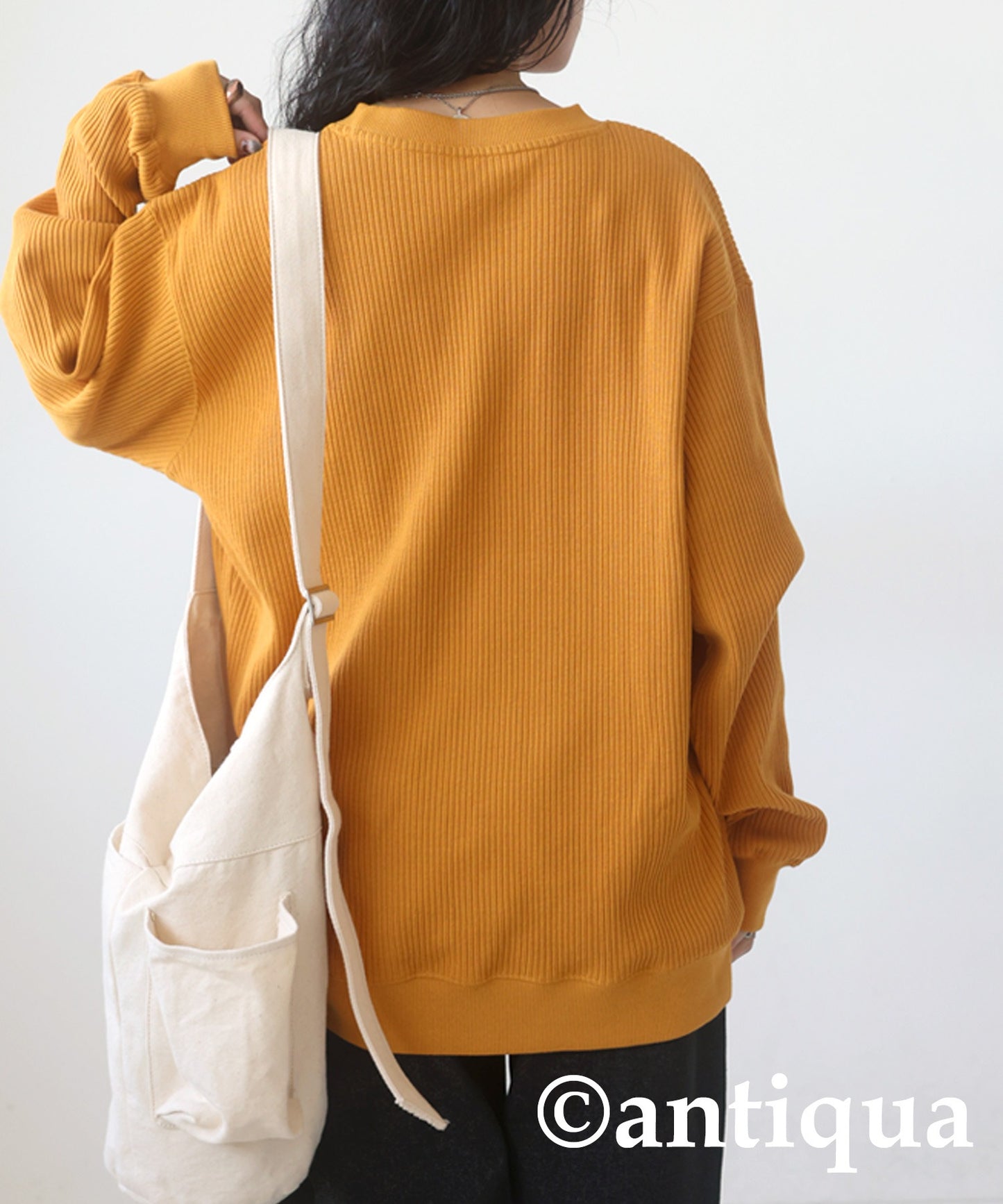 100%cotton rib pullover Ladies