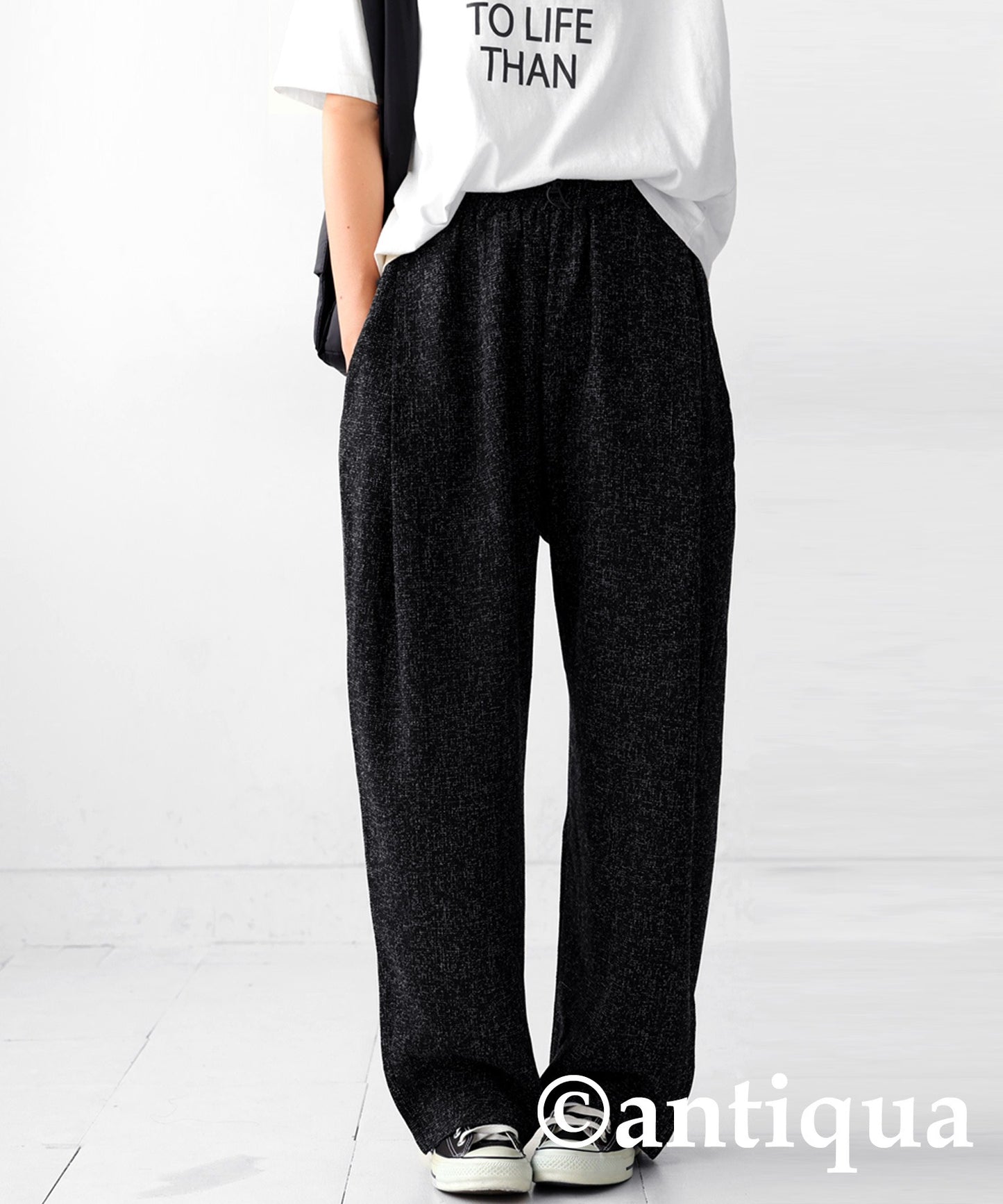 Tweed tapered pants Ladies