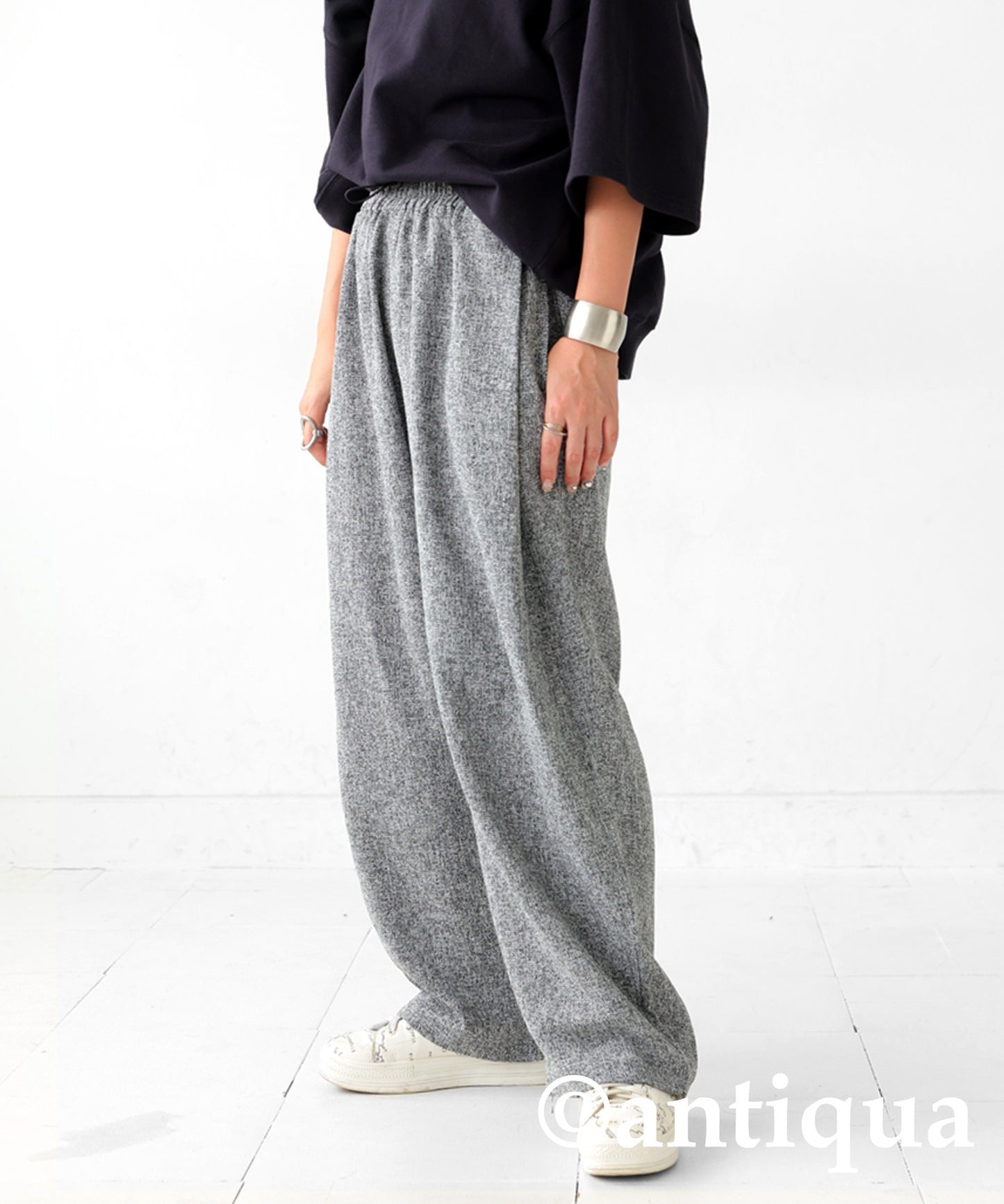 Tweed tapered pants Ladies