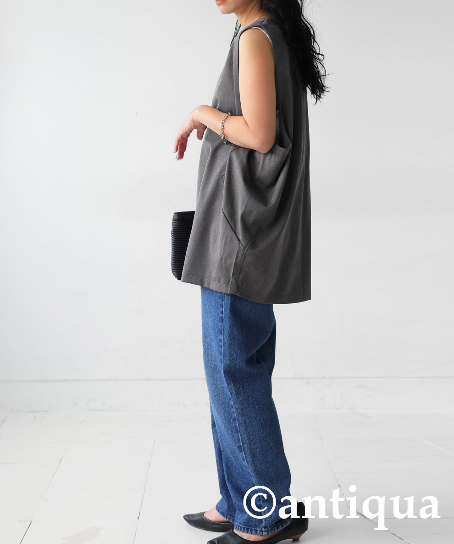 Cocoon silhouette Design Vest Ladies