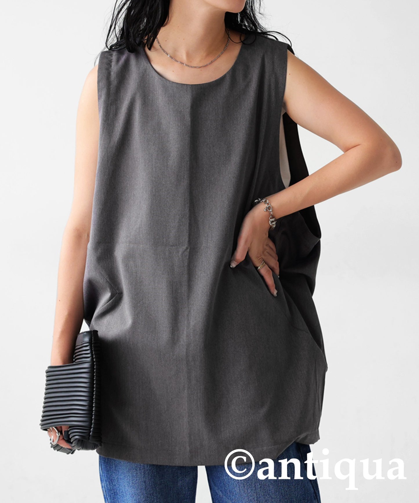 Cocoon silhouette Design Vest Ladies