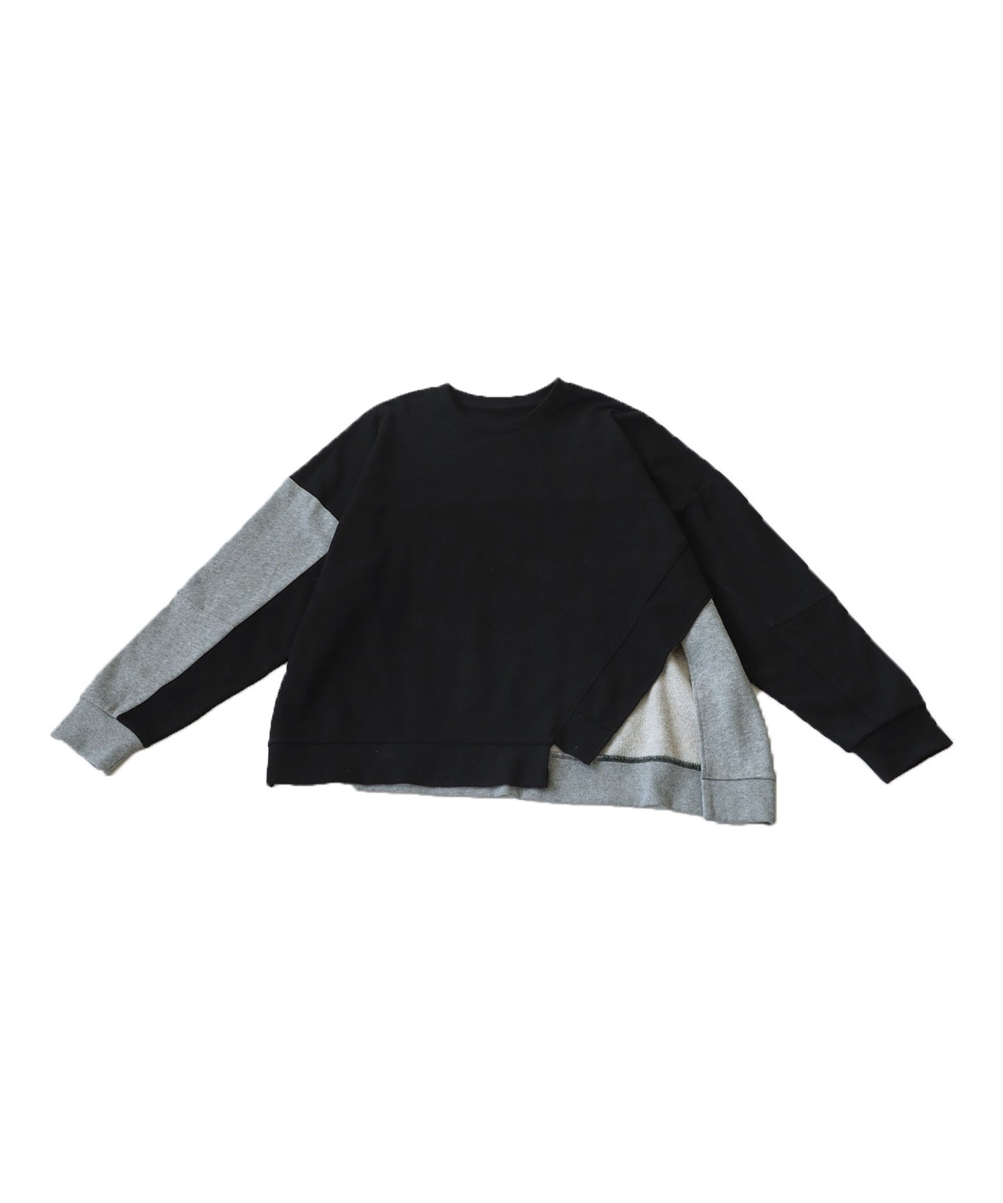 Bicolor Asymmetric Design Pullover Ladies