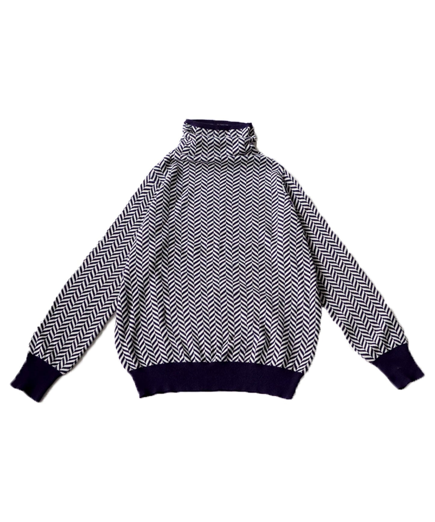 Herringbone turtleneck knit Ladies