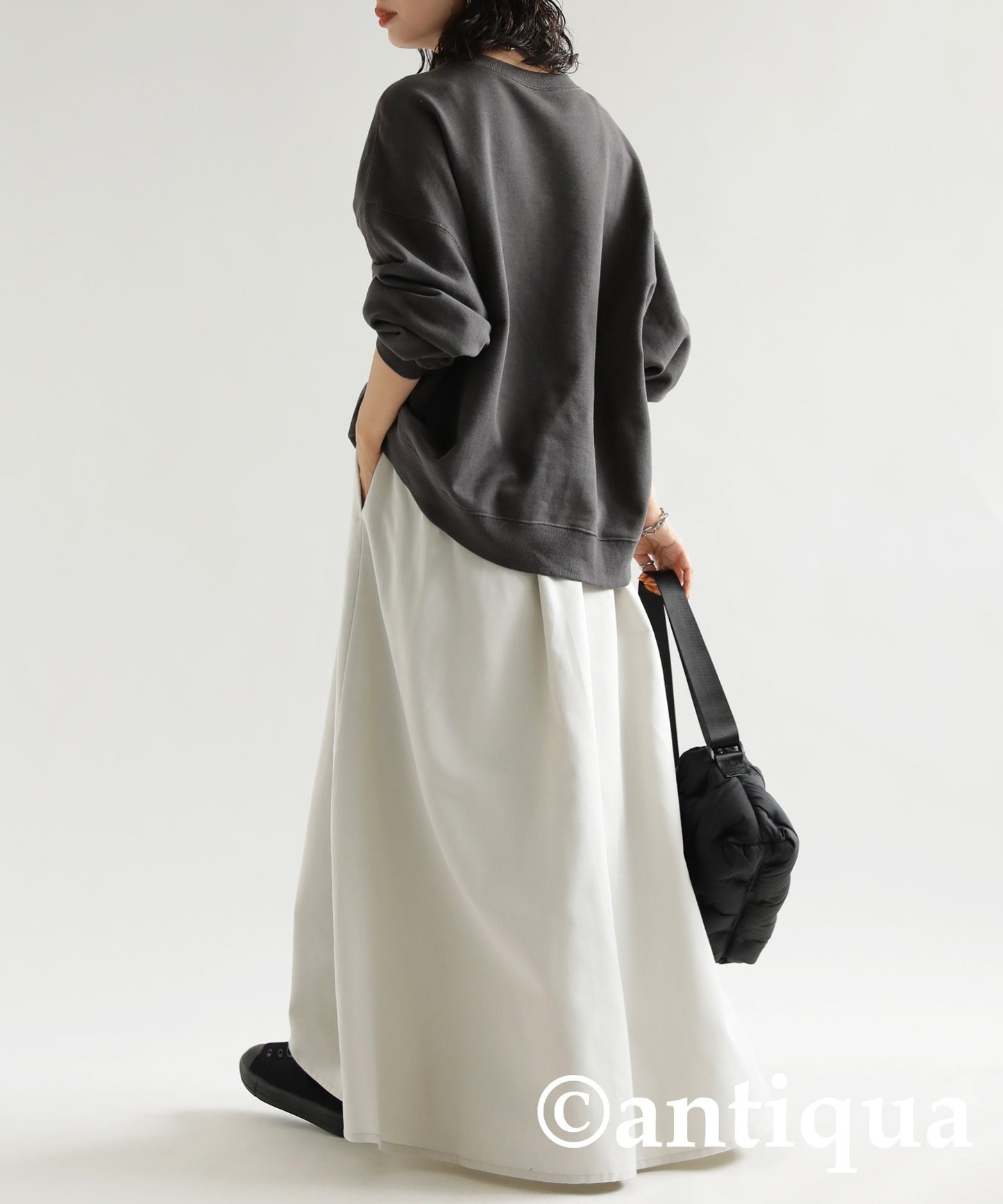 Tuck Flare Skirt Ladies