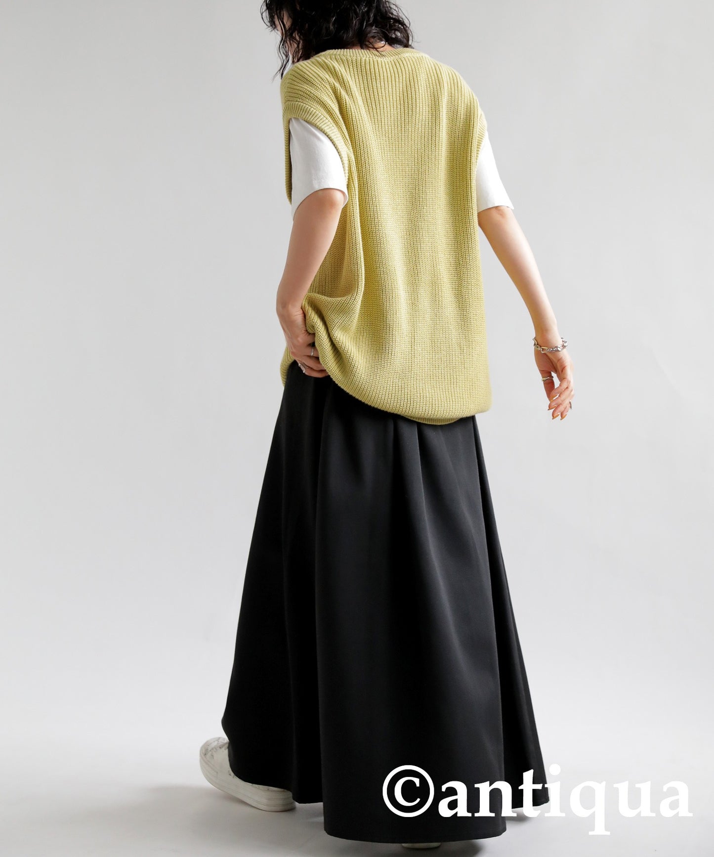 Tuck Flare Skirt Ladies