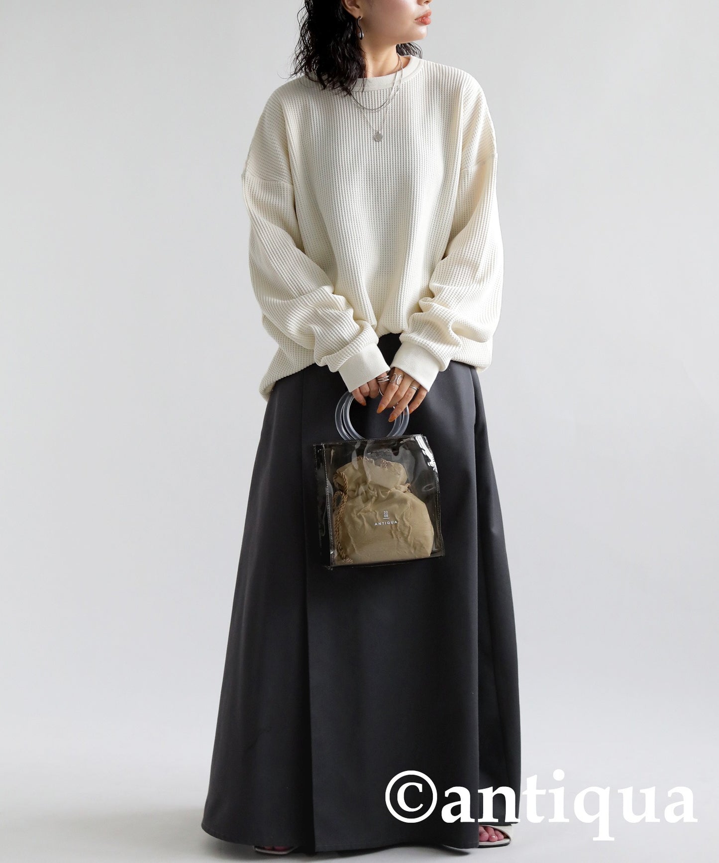 Tuck Flare Skirt Ladies