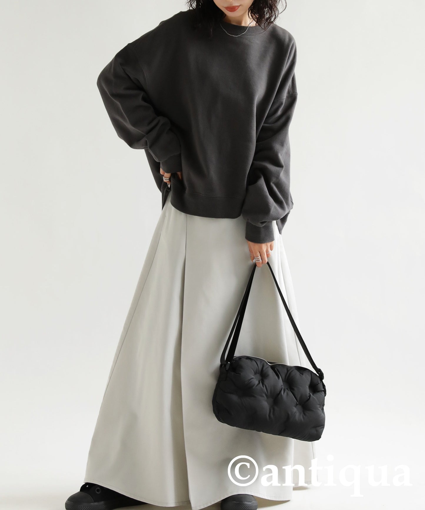 Tuck Flare Skirt Ladies