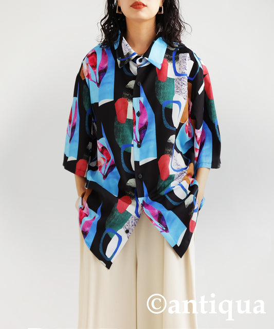 Art Print Design Shirt Ladies