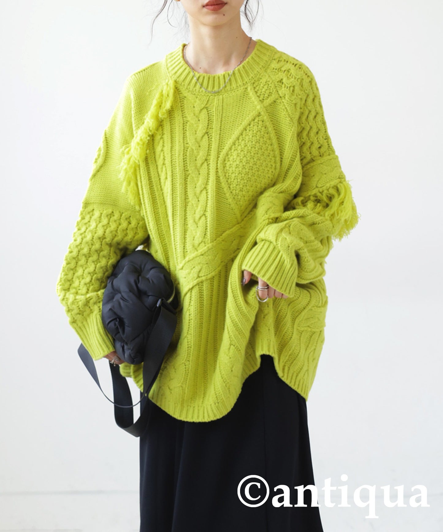 Cable knitting Ladies sweater