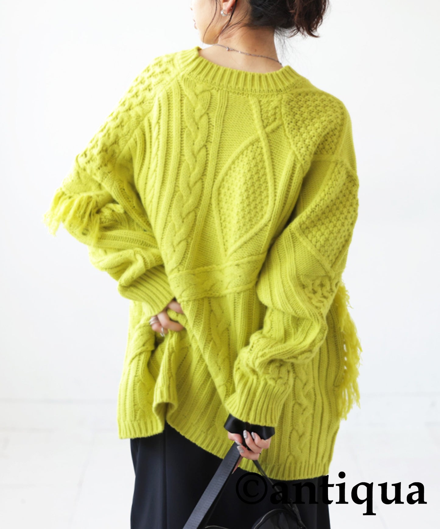 Cable knitting Ladies sweater