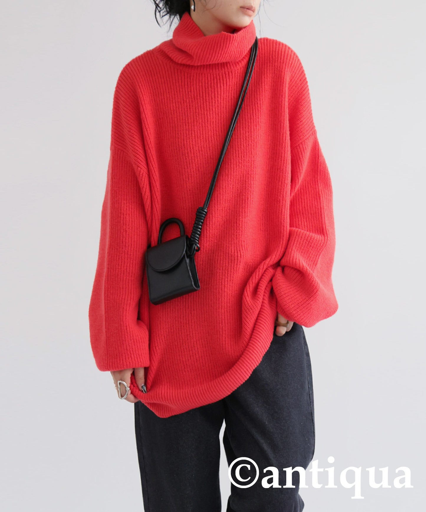 Oversized high neck knit Ladies