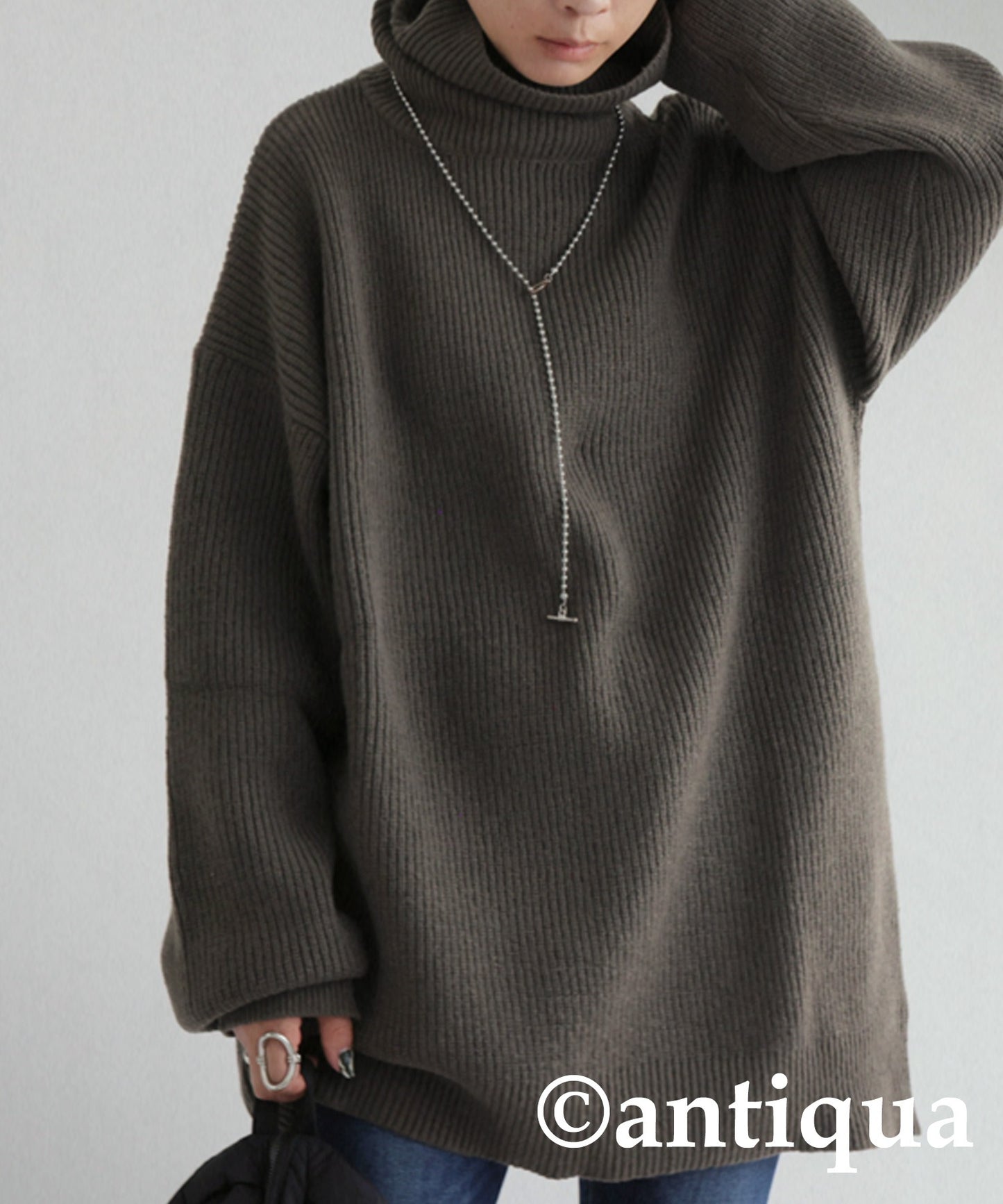 Oversized high neck knit Ladies