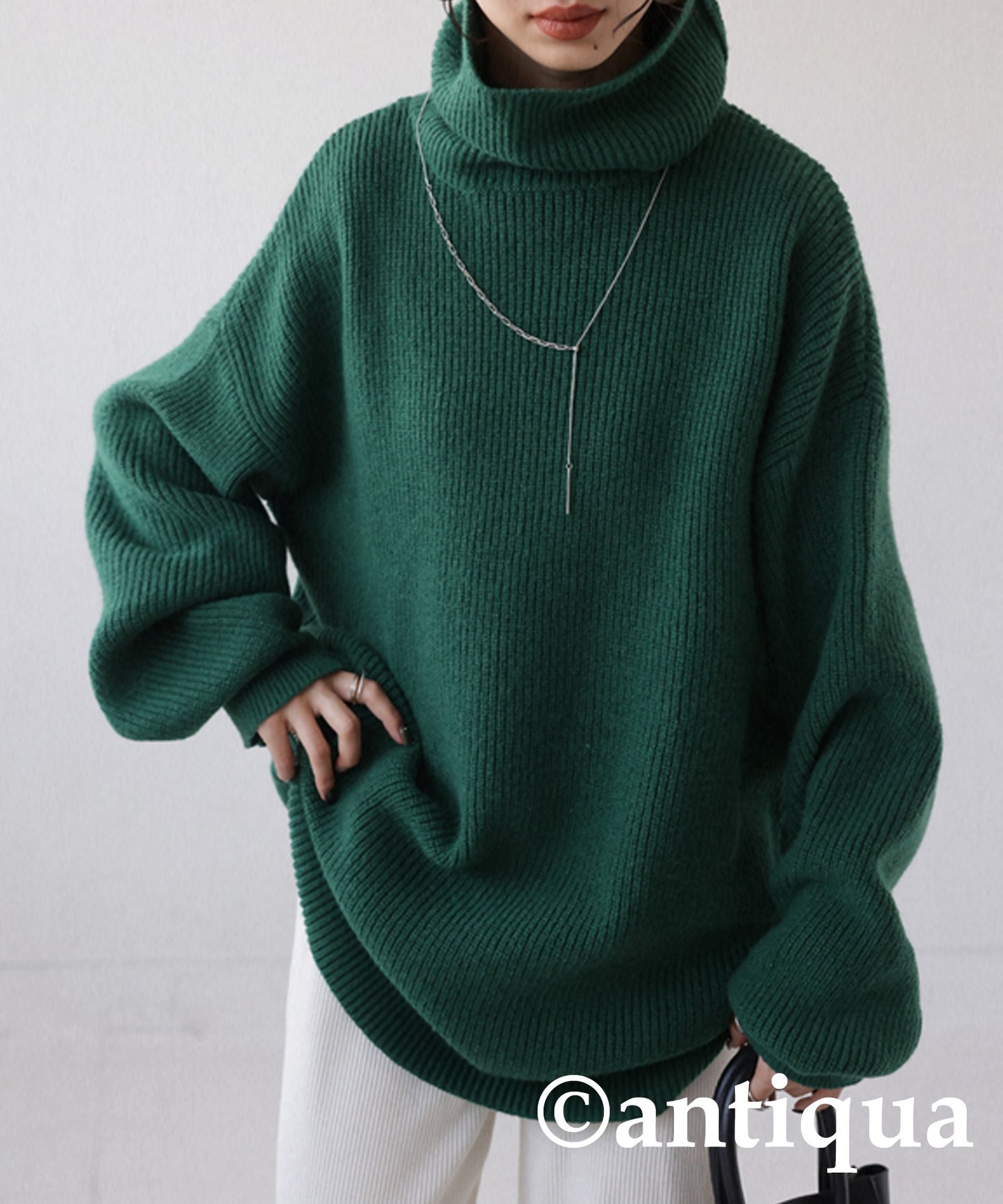 Oversized high neck knit Ladies