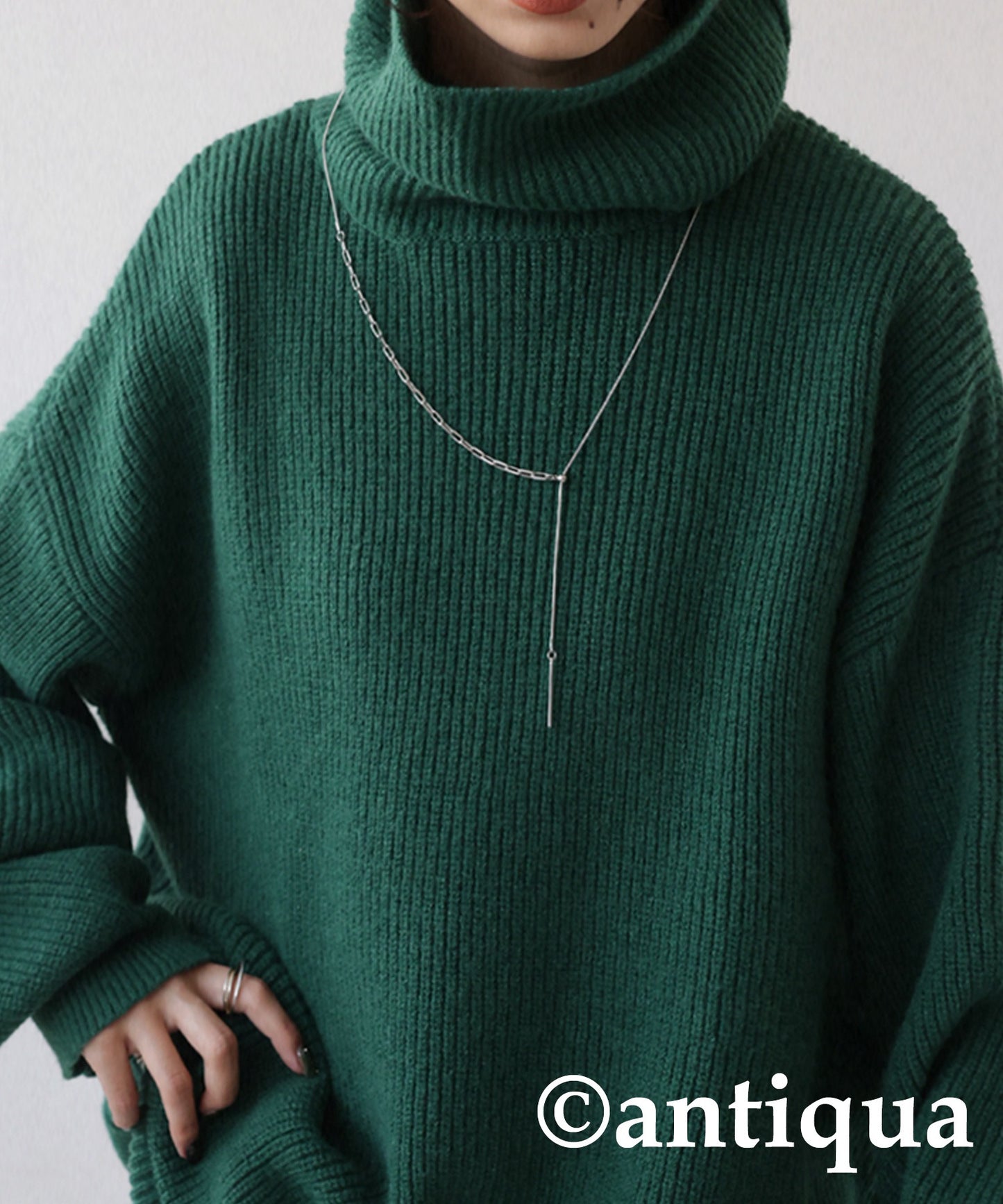 Oversized high neck knit Ladies